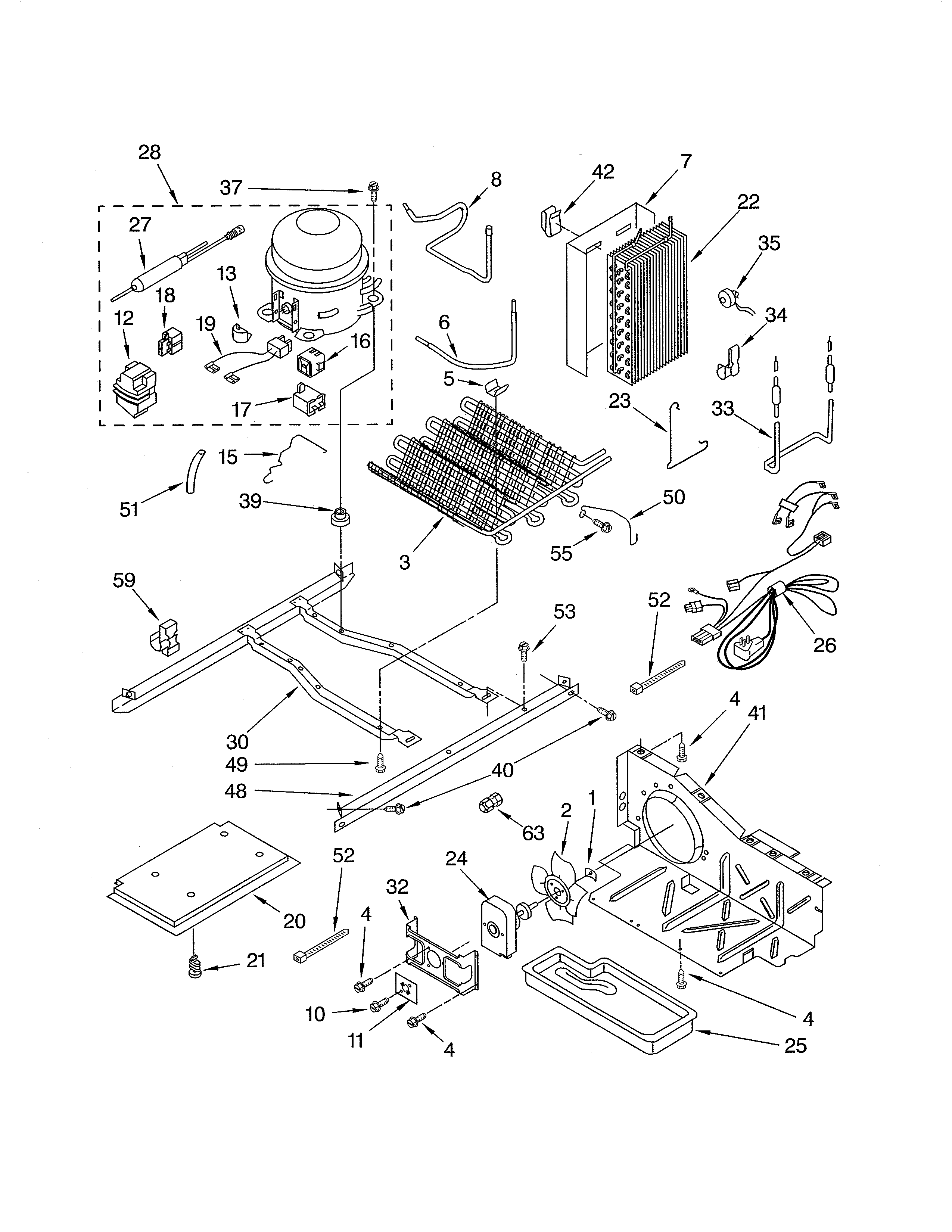 Whirlpool ED5SHEXML10 unit diagram