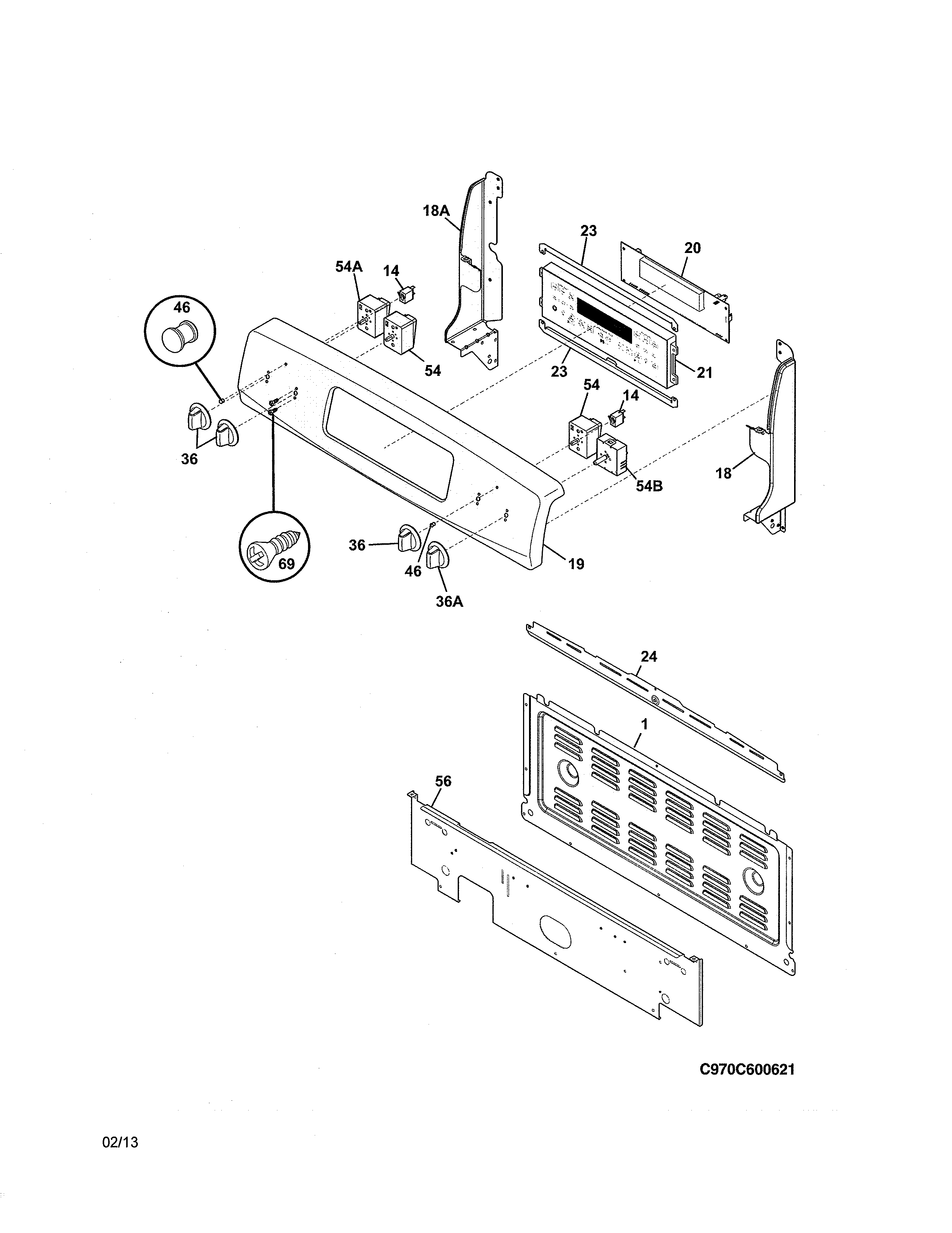 Kenmore 79097633300 backguard diagram