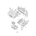GE JGBP79WEV1WW cooktop/control diagram