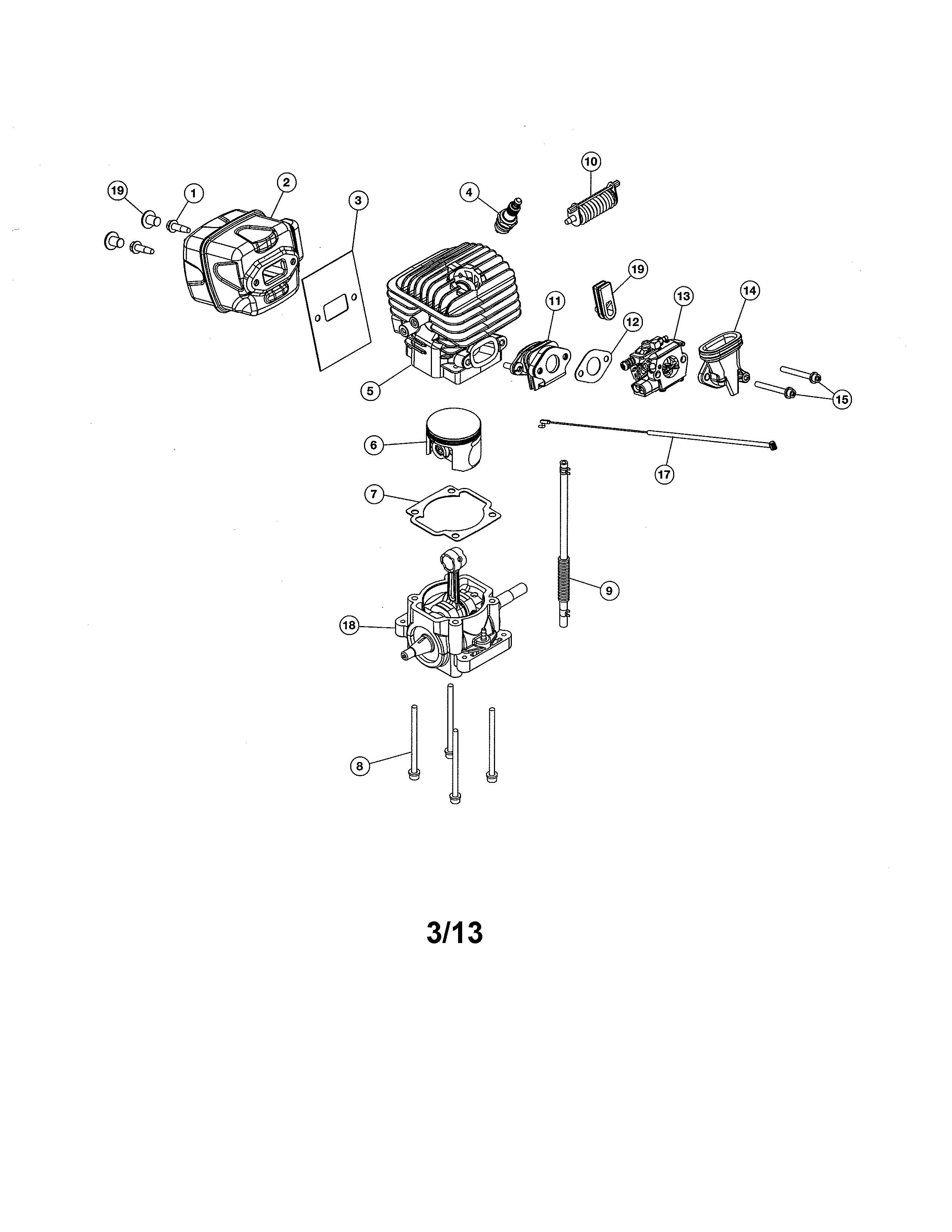 Remington RM5520 cylinder/carburetor diagram