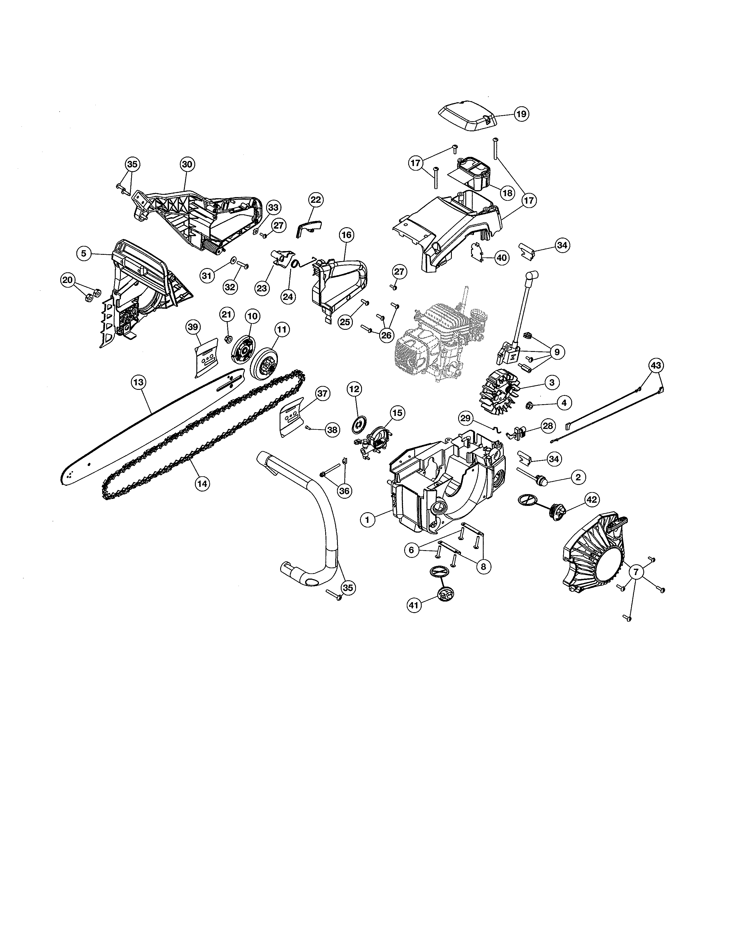 Remington RM5520 bar/chain/handle diagram