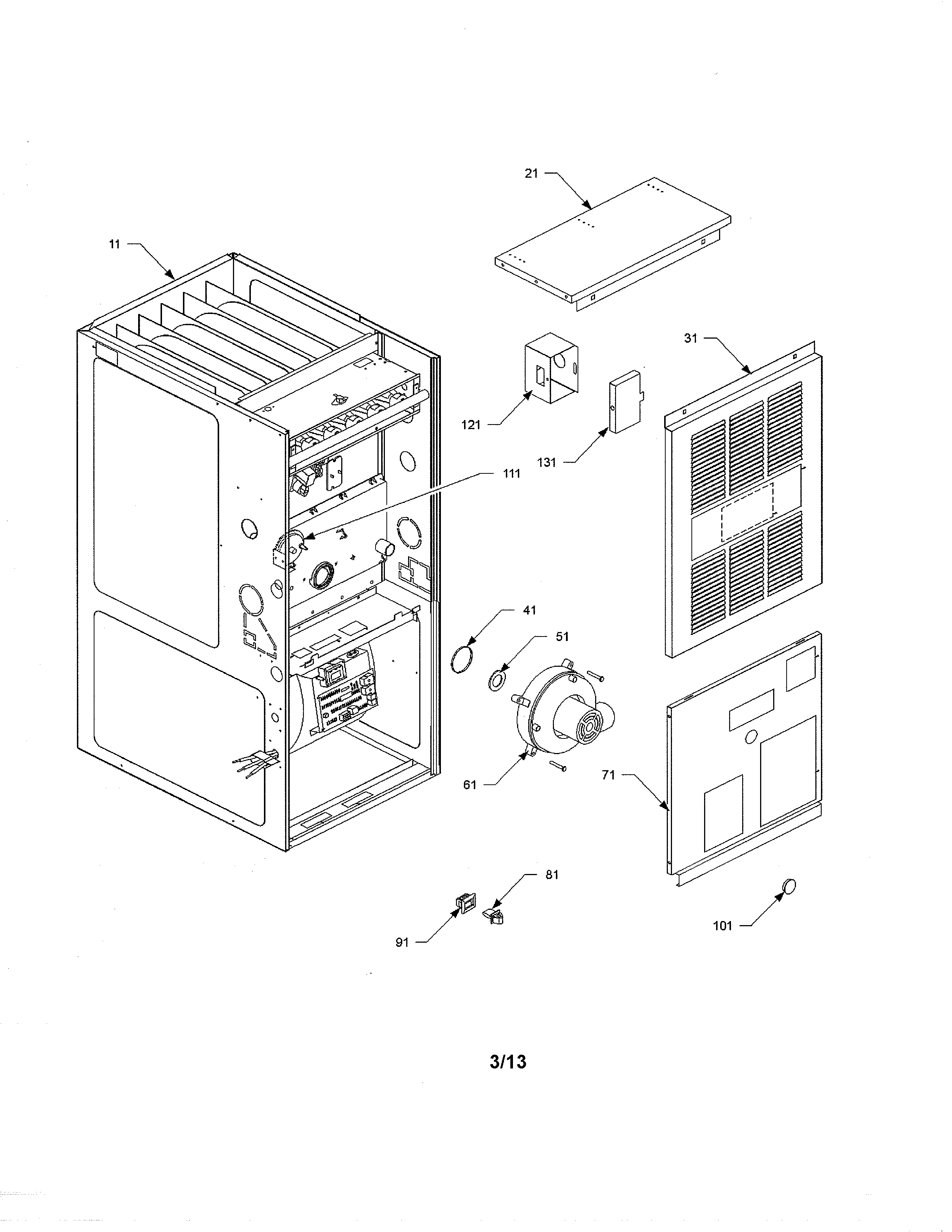 Goodman GMPN100-4 cabinet diagram