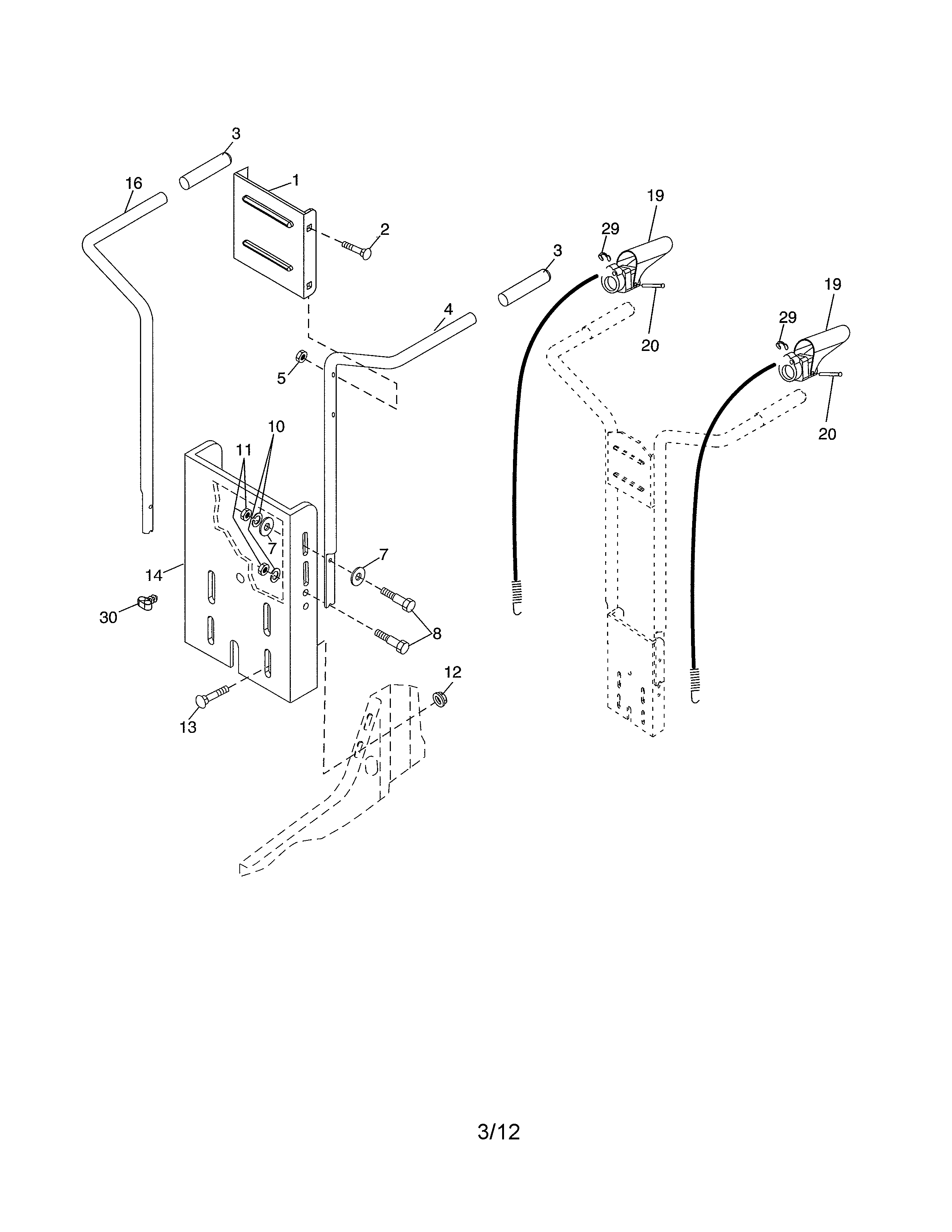 Husqvarna 917250092 handle diagram