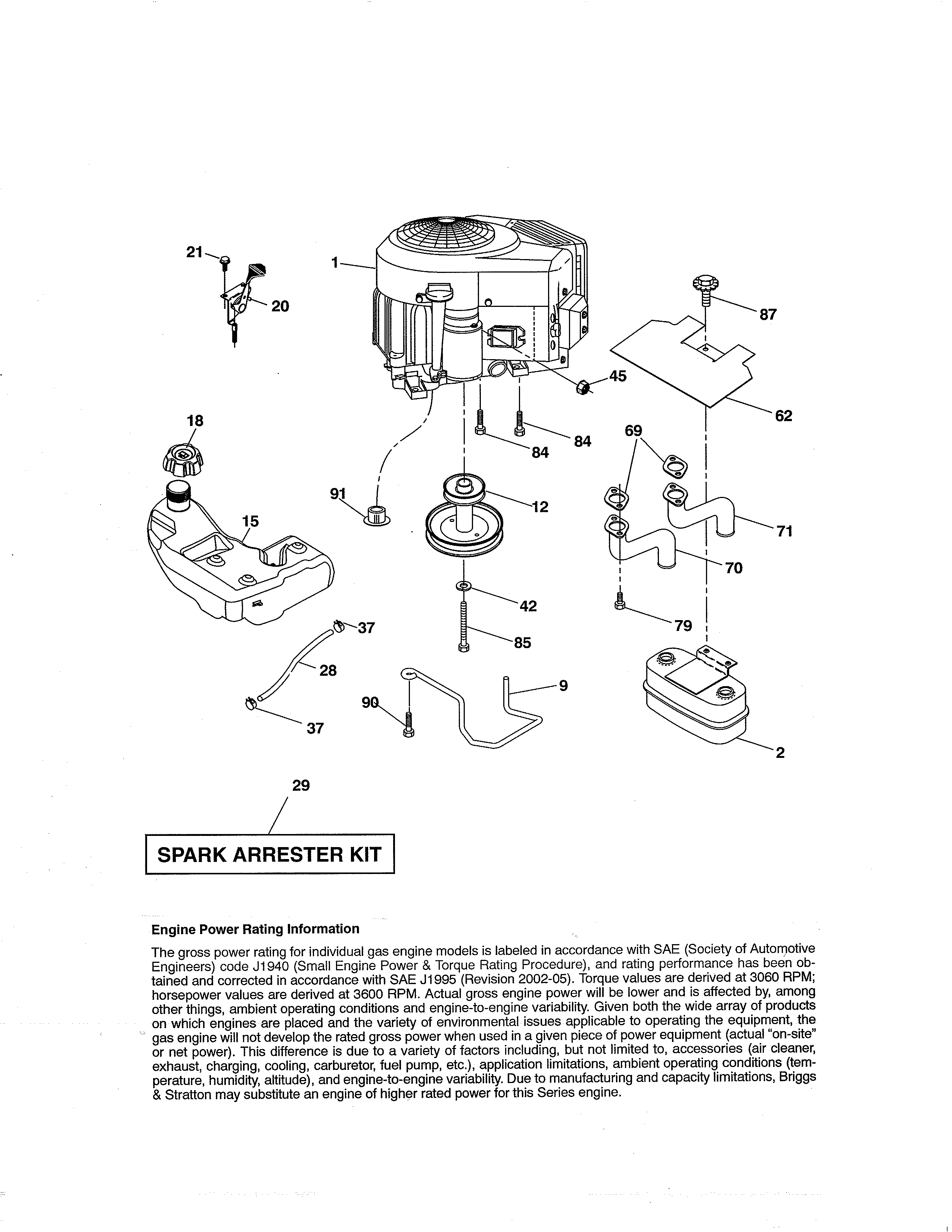 Craftsman 917250231 engine diagram