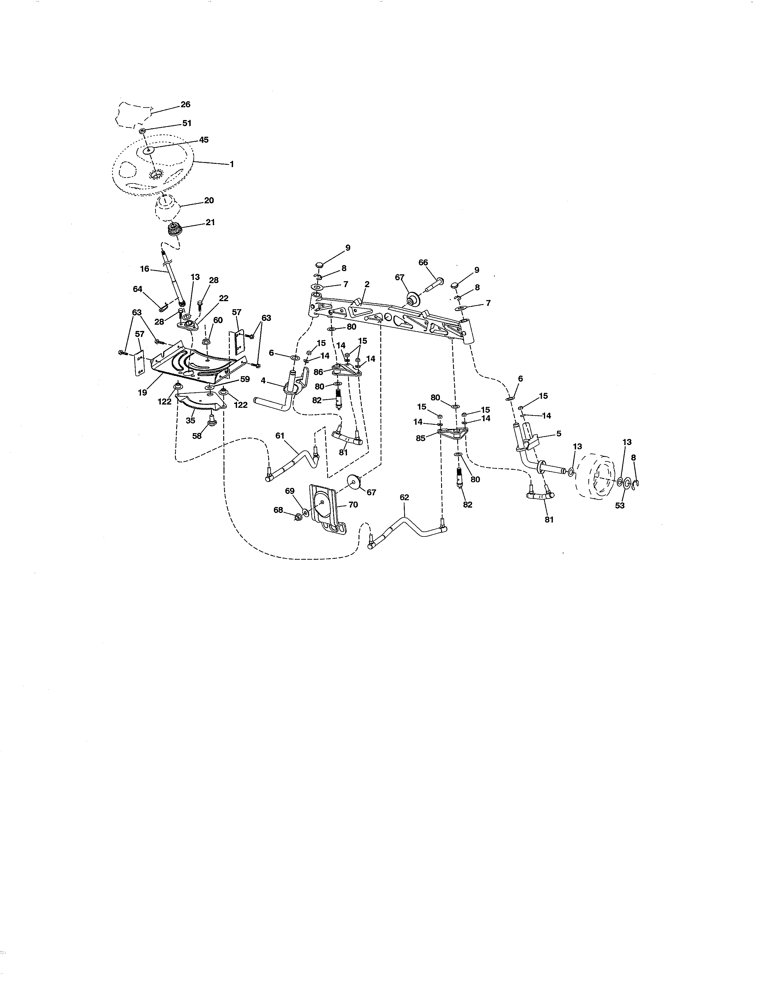 Craftsman 917250231 steering diagram