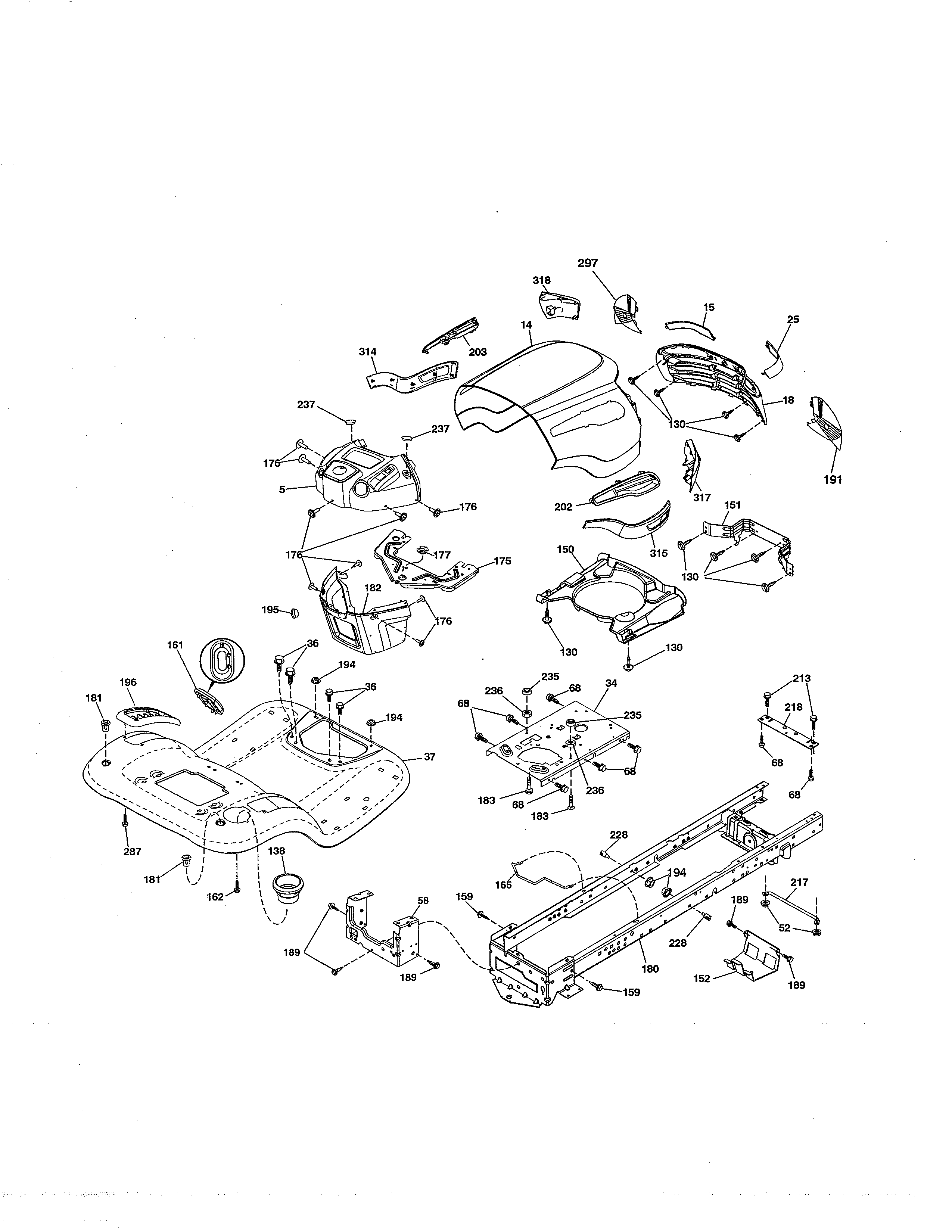 Craftsman 917253692 chassis & enclosures diagram