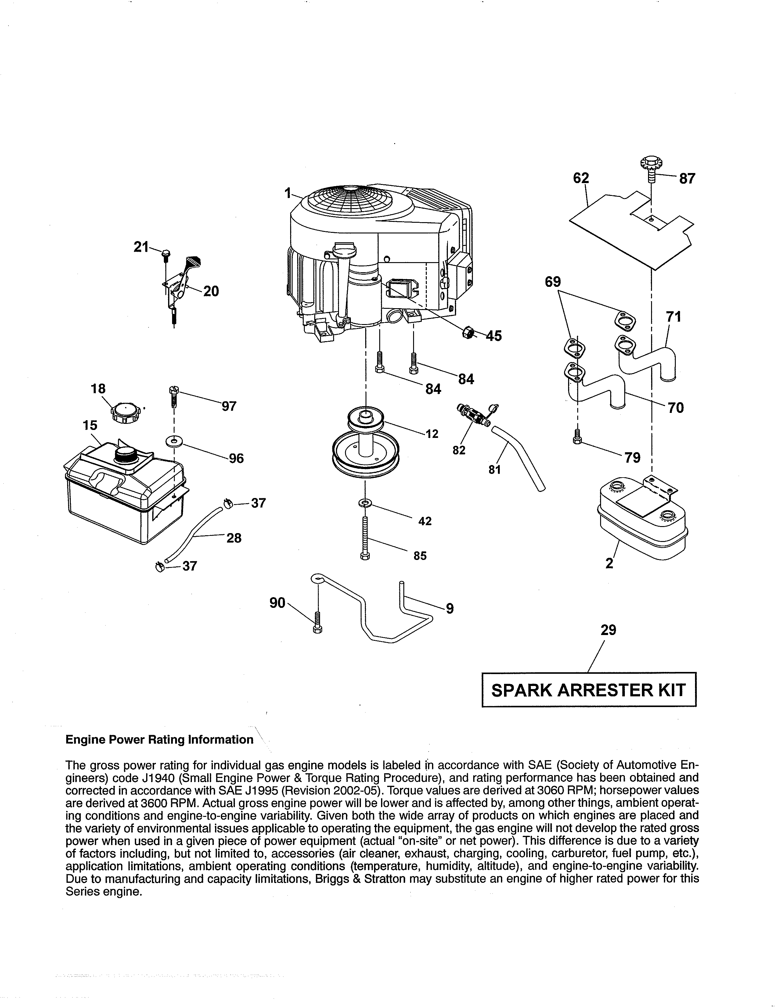 Craftsman 917288150 engine diagram