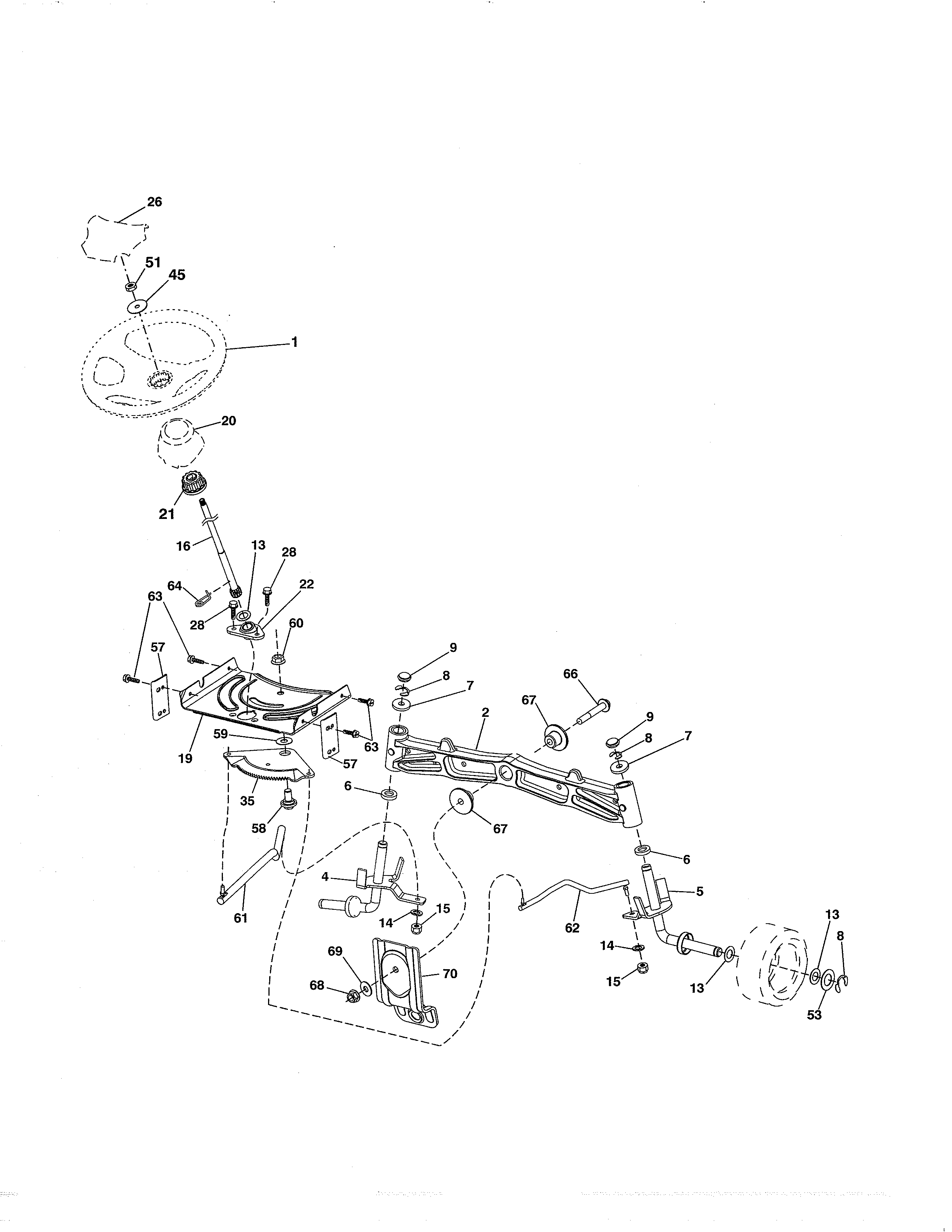 Craftsman 917288150 steering diagram