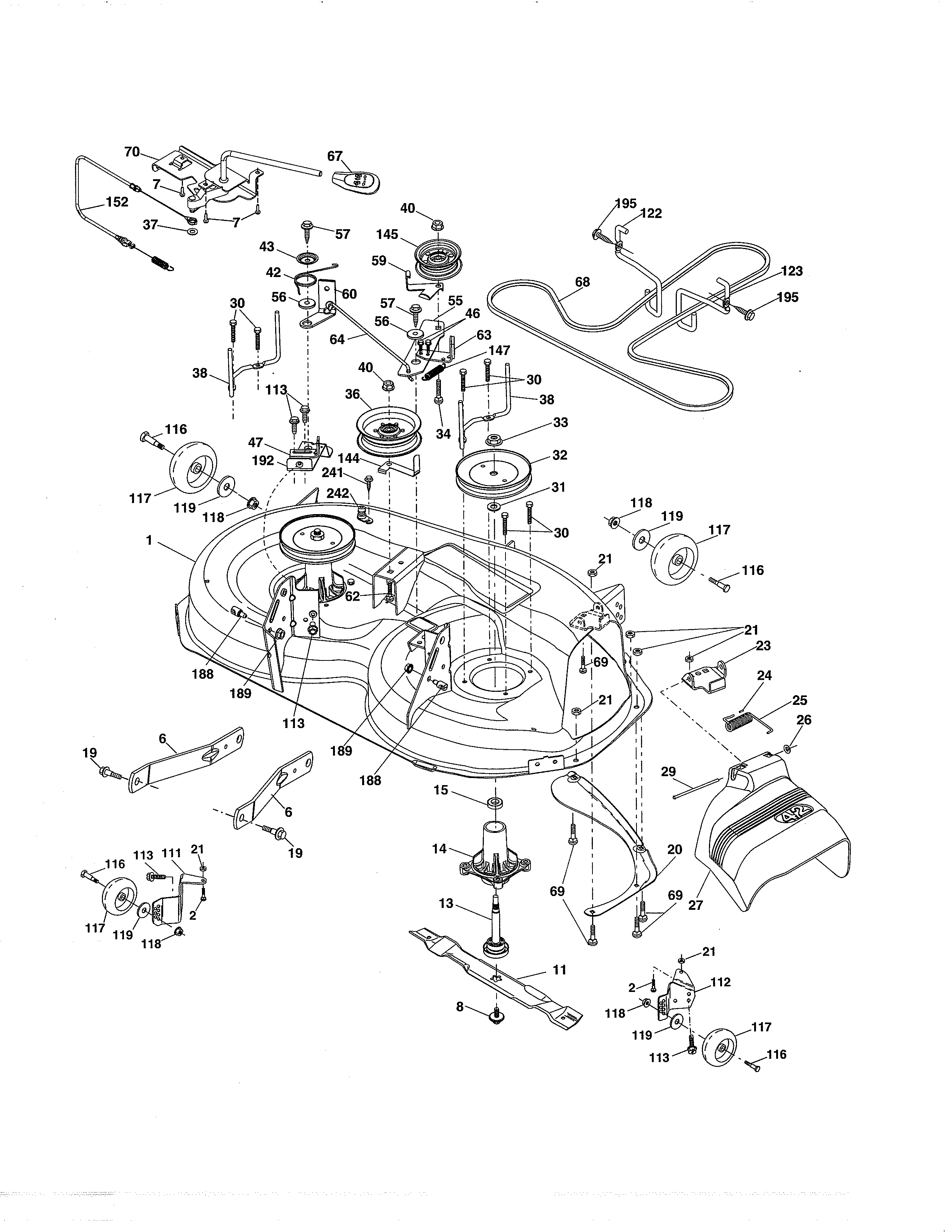 Craftsman 917288150 mower diagram