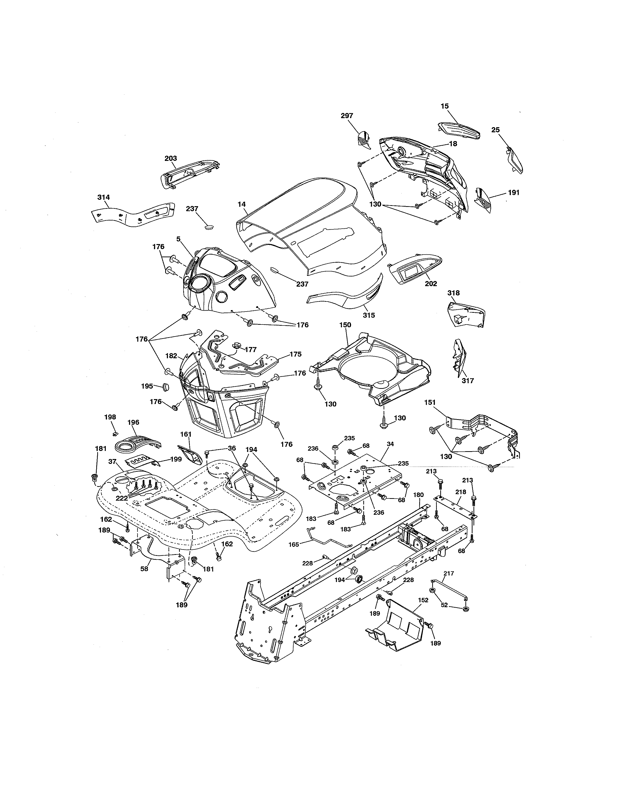 Craftsman 917288671 chassis & enclosures diagram