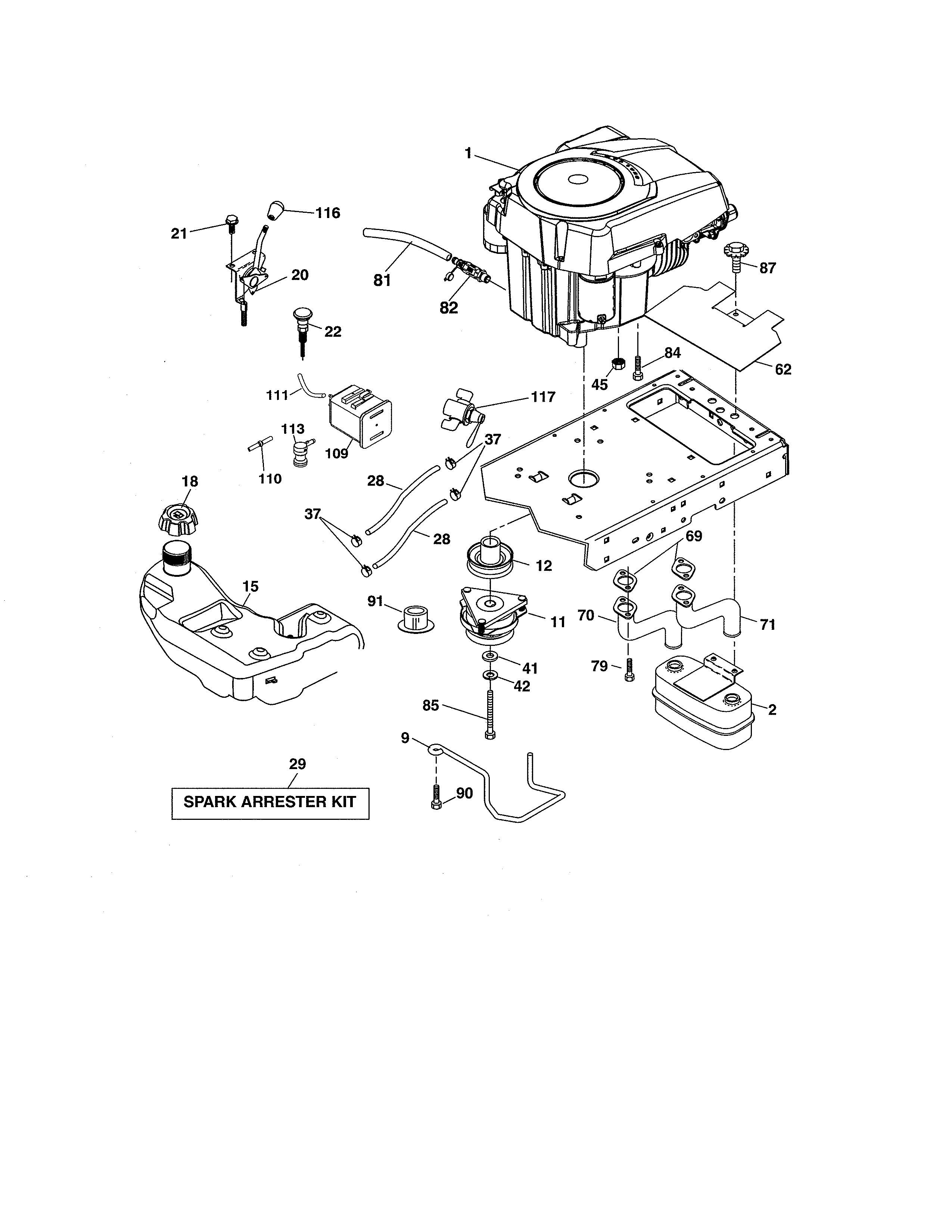 Craftsman 917288671 engine diagram