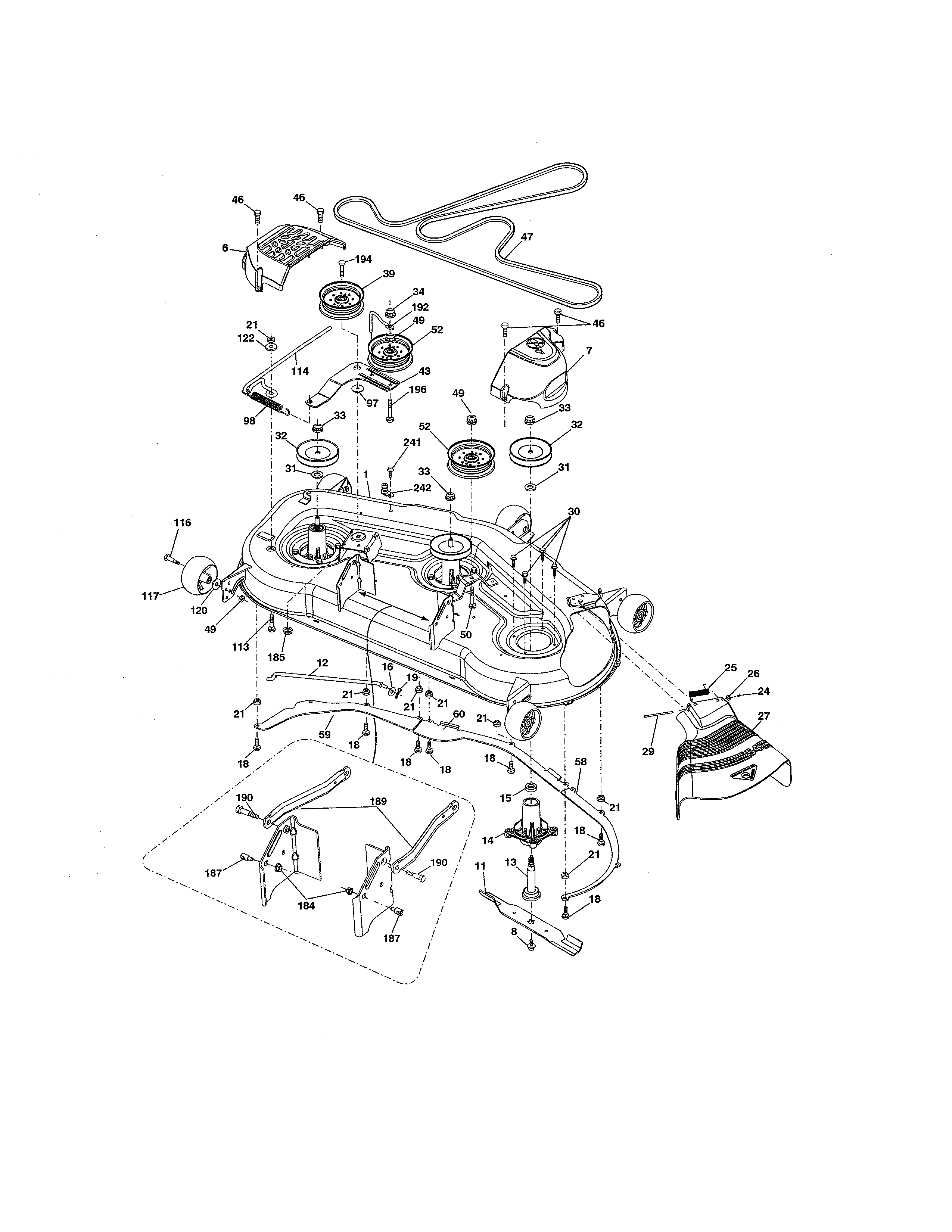 Craftsman 917288671 mower deck diagram
