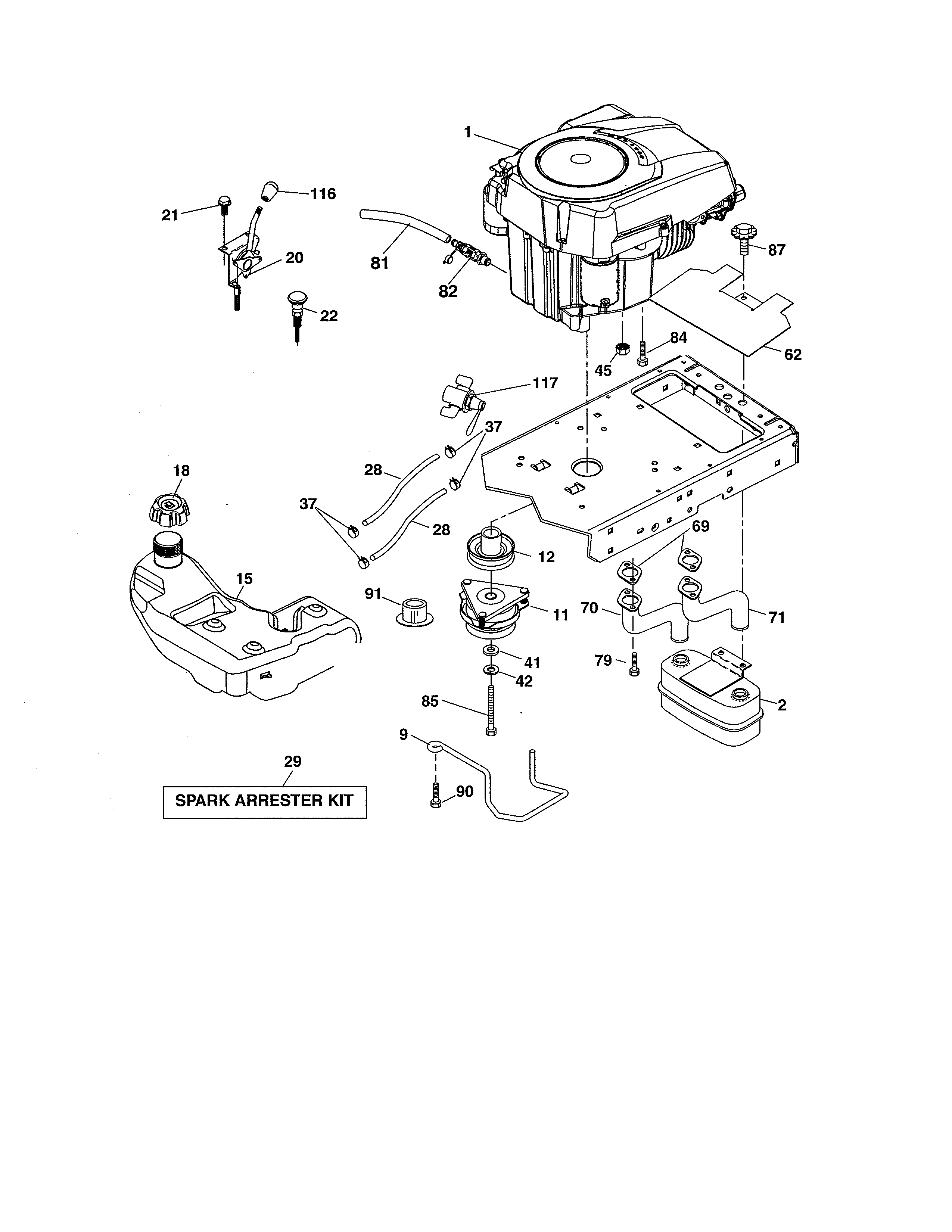Craftsman 917288612 engine diagram