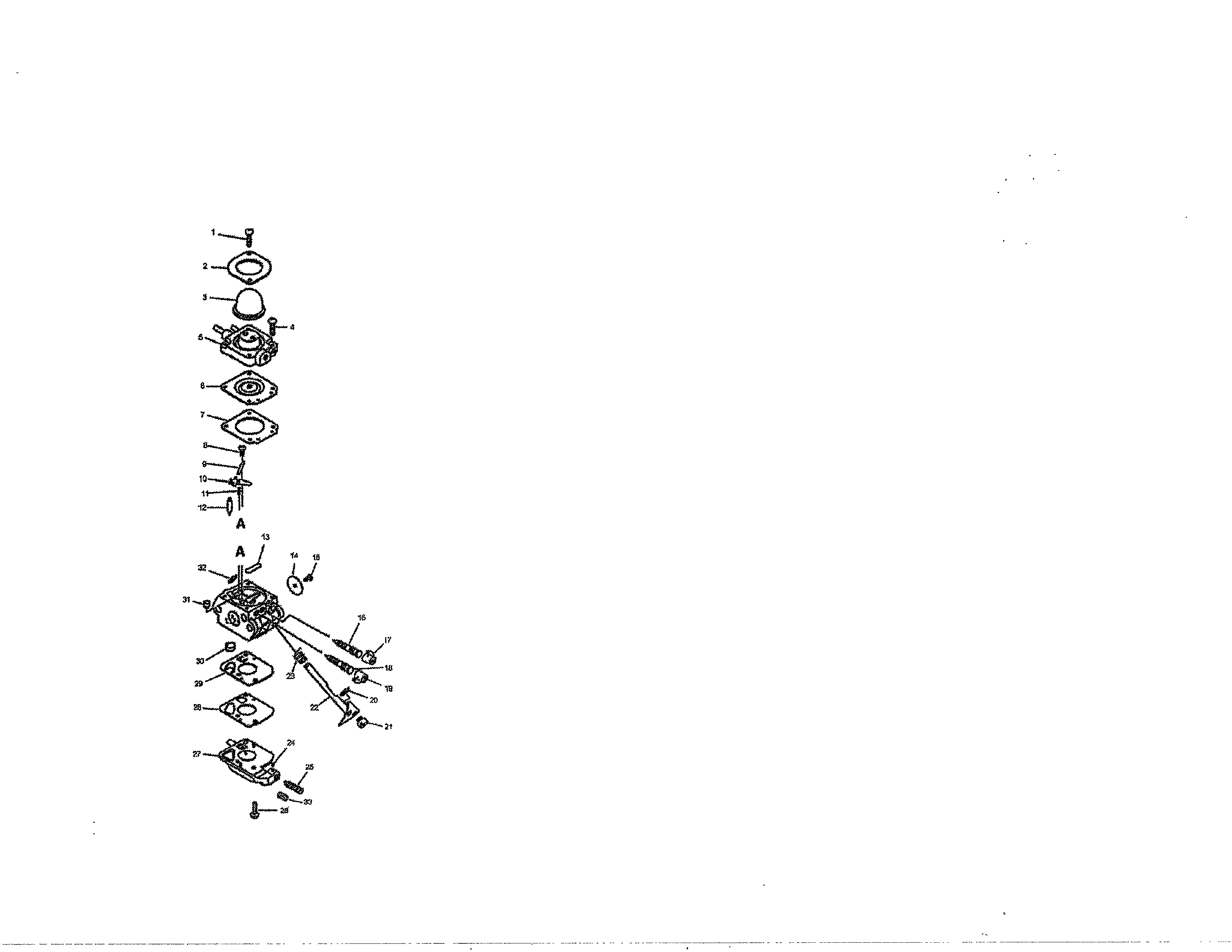 Mantis 7222E engine - carburetor diagram