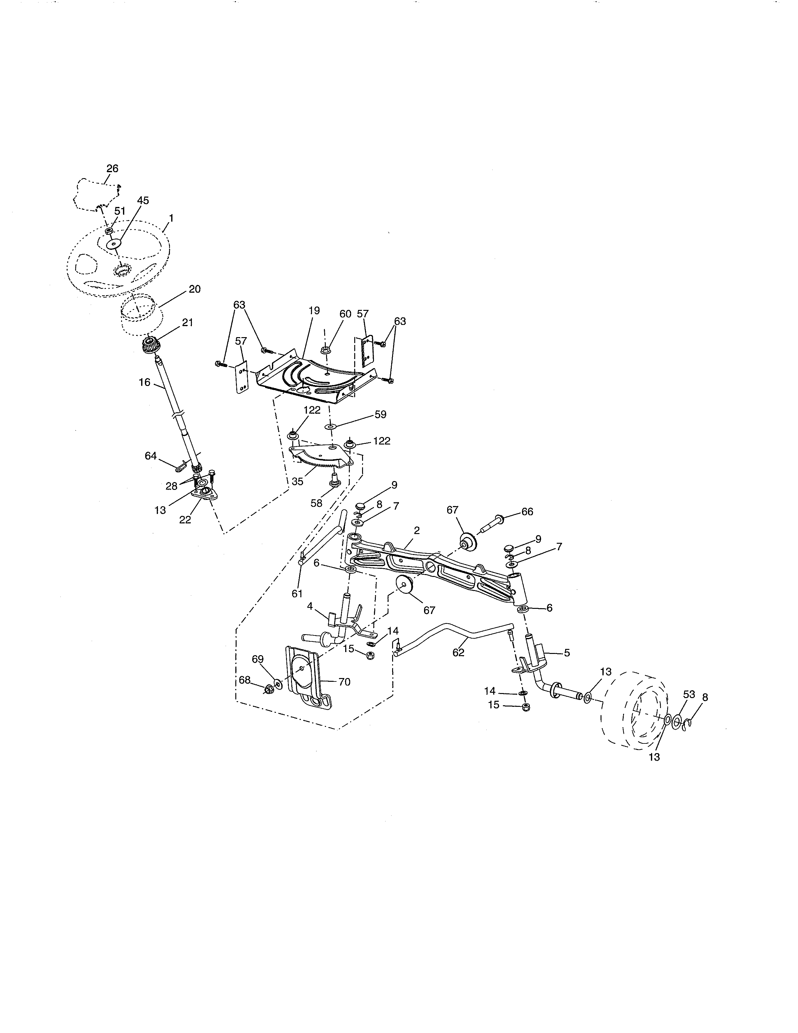 Craftsman 917992880 steering diagram