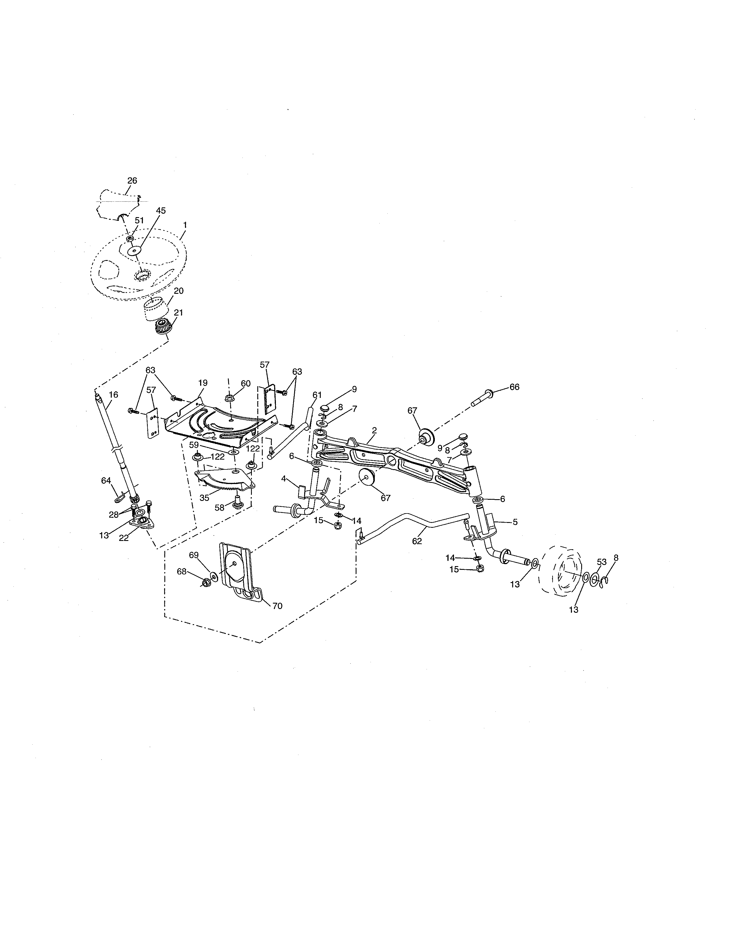 Craftsman 917255728 steering diagram