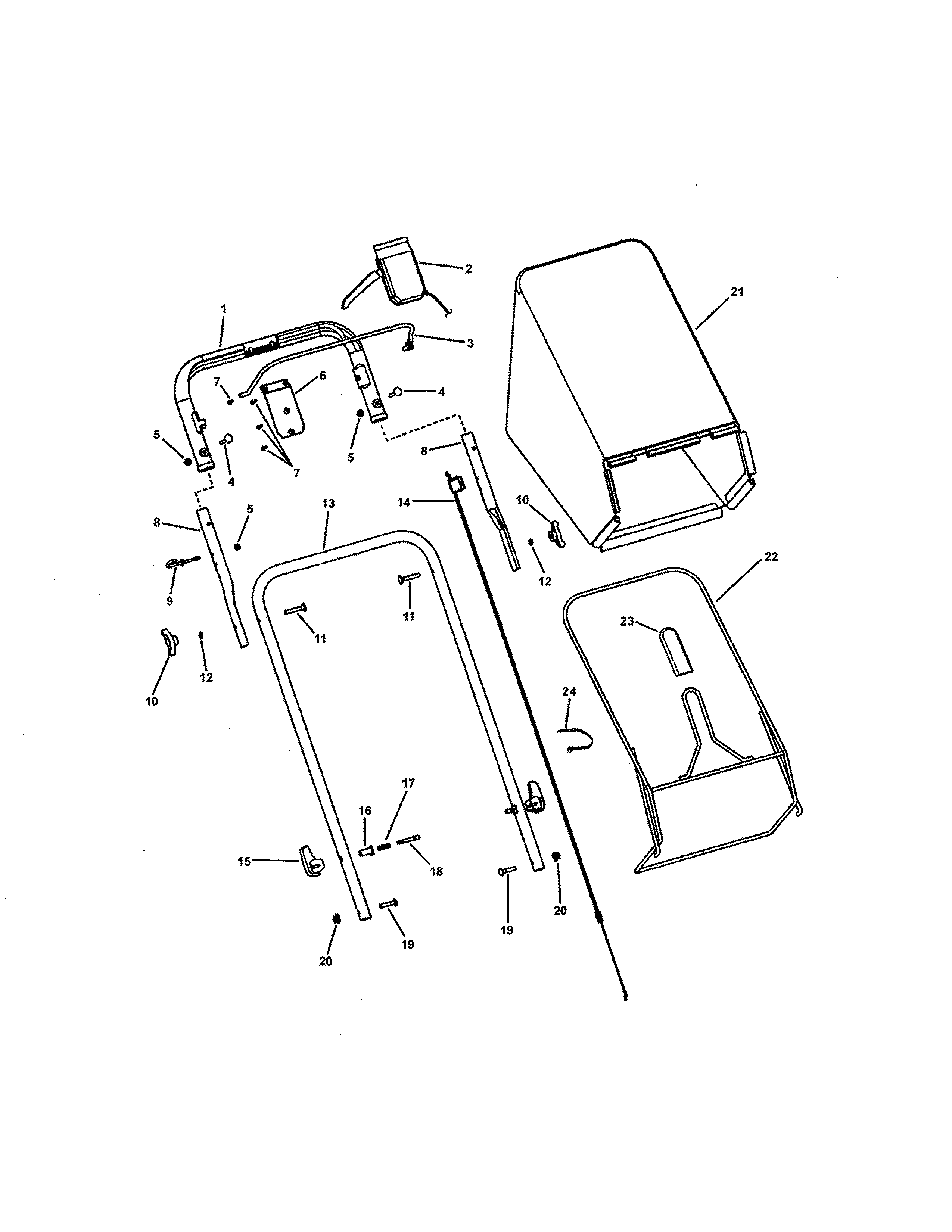 Snapper 7800418 handles & controls (self-propelled) diagram