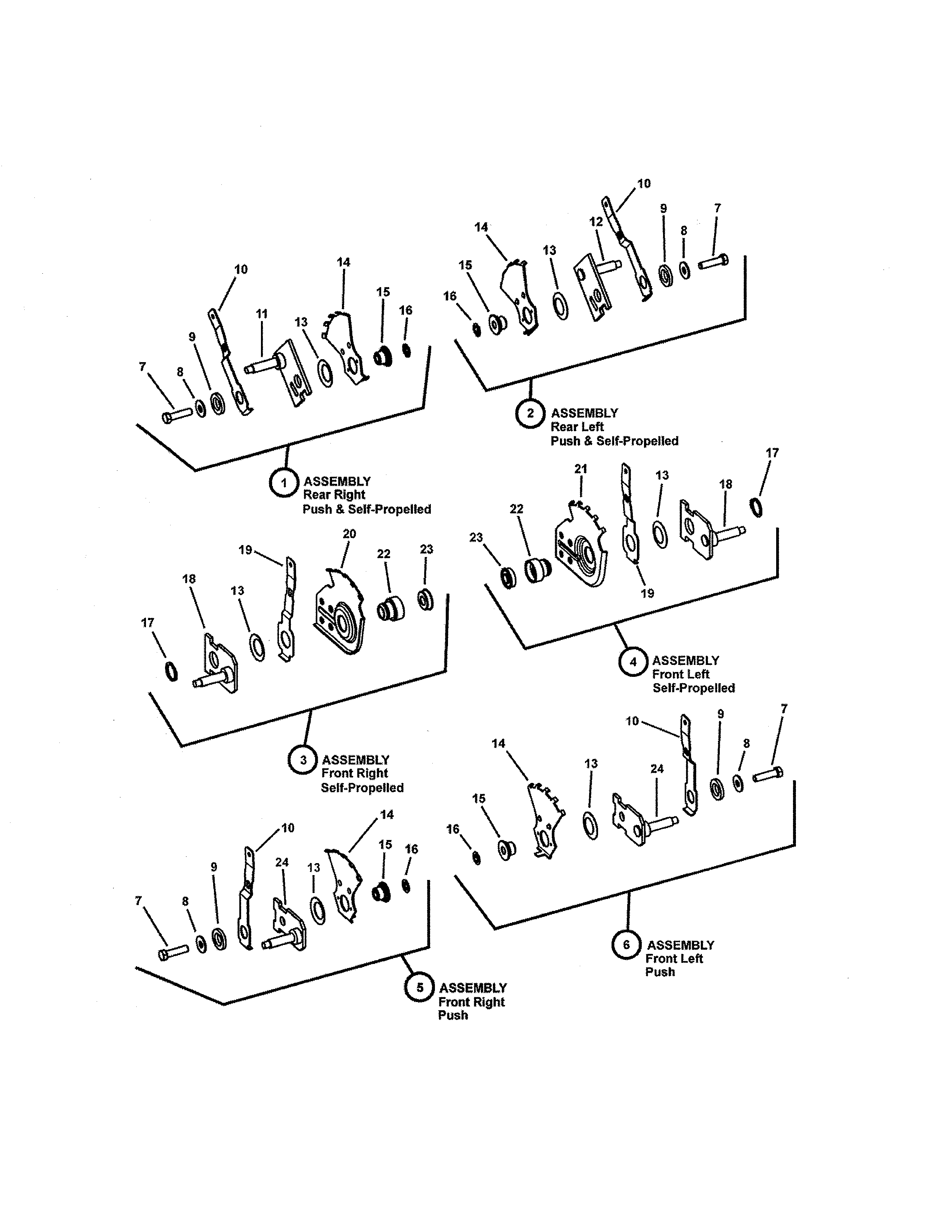 Snapper 7800418 height-of-cut diagram