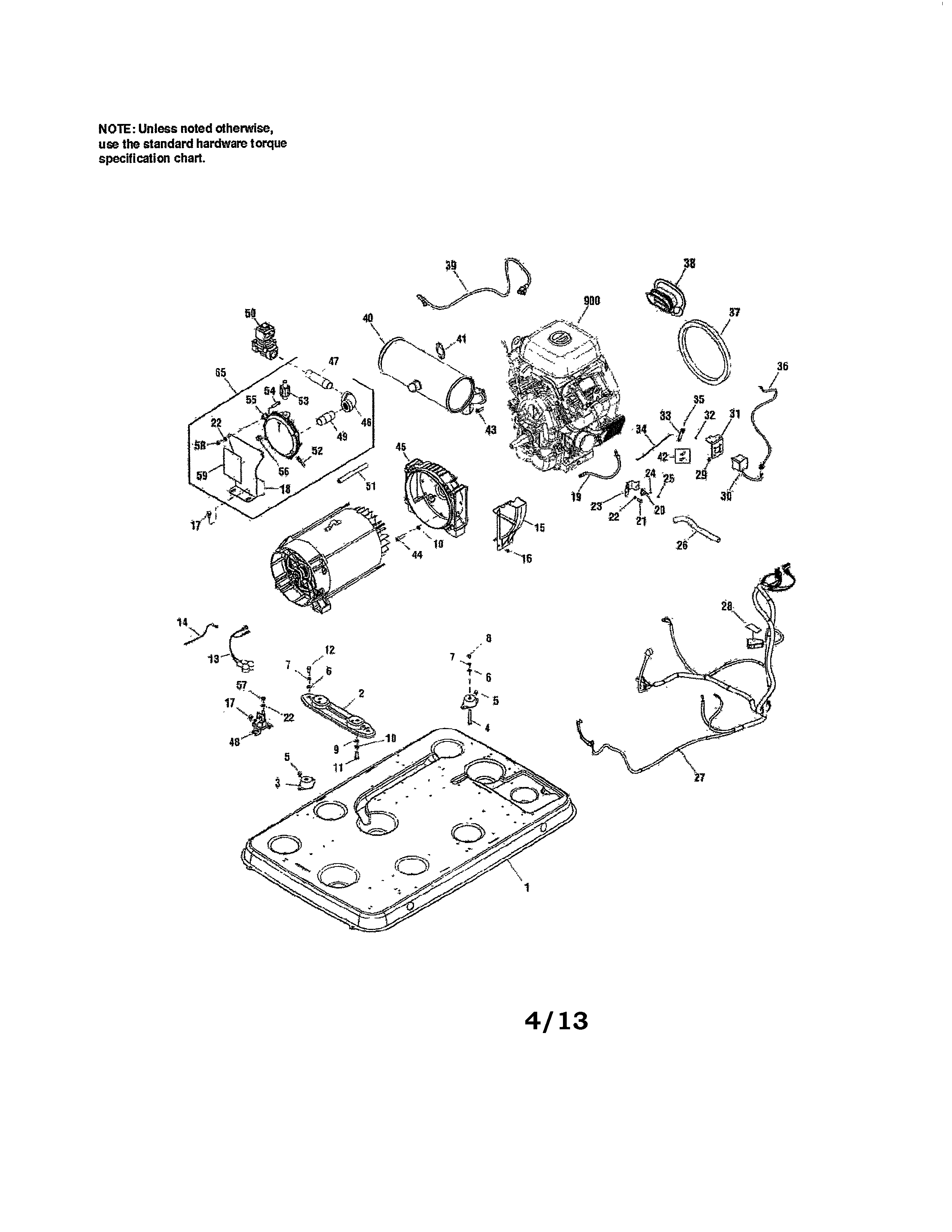Briggs & Stratton 040396-00 main unit diagram