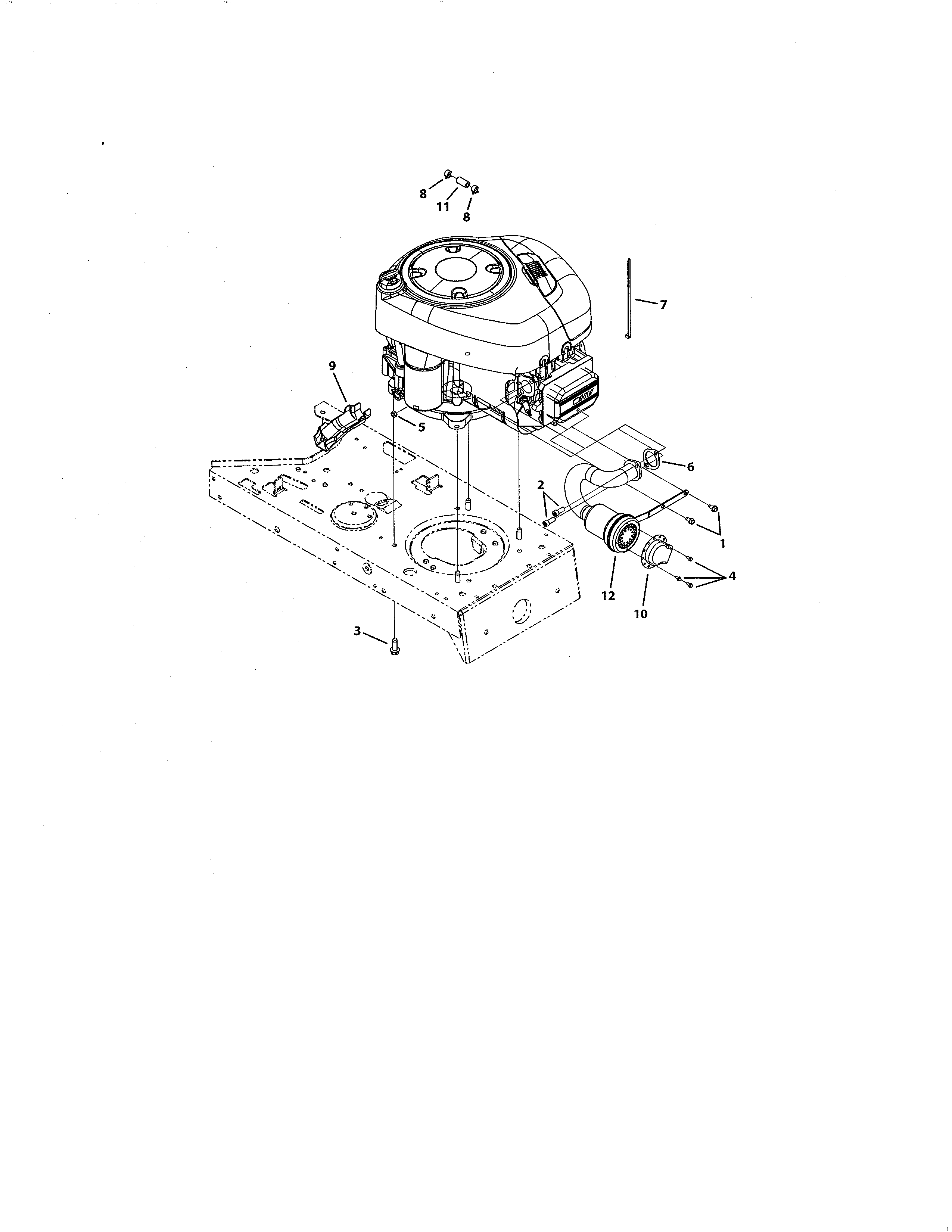MTD 13AO772S055 b&s model 31 with bug muffler diagram