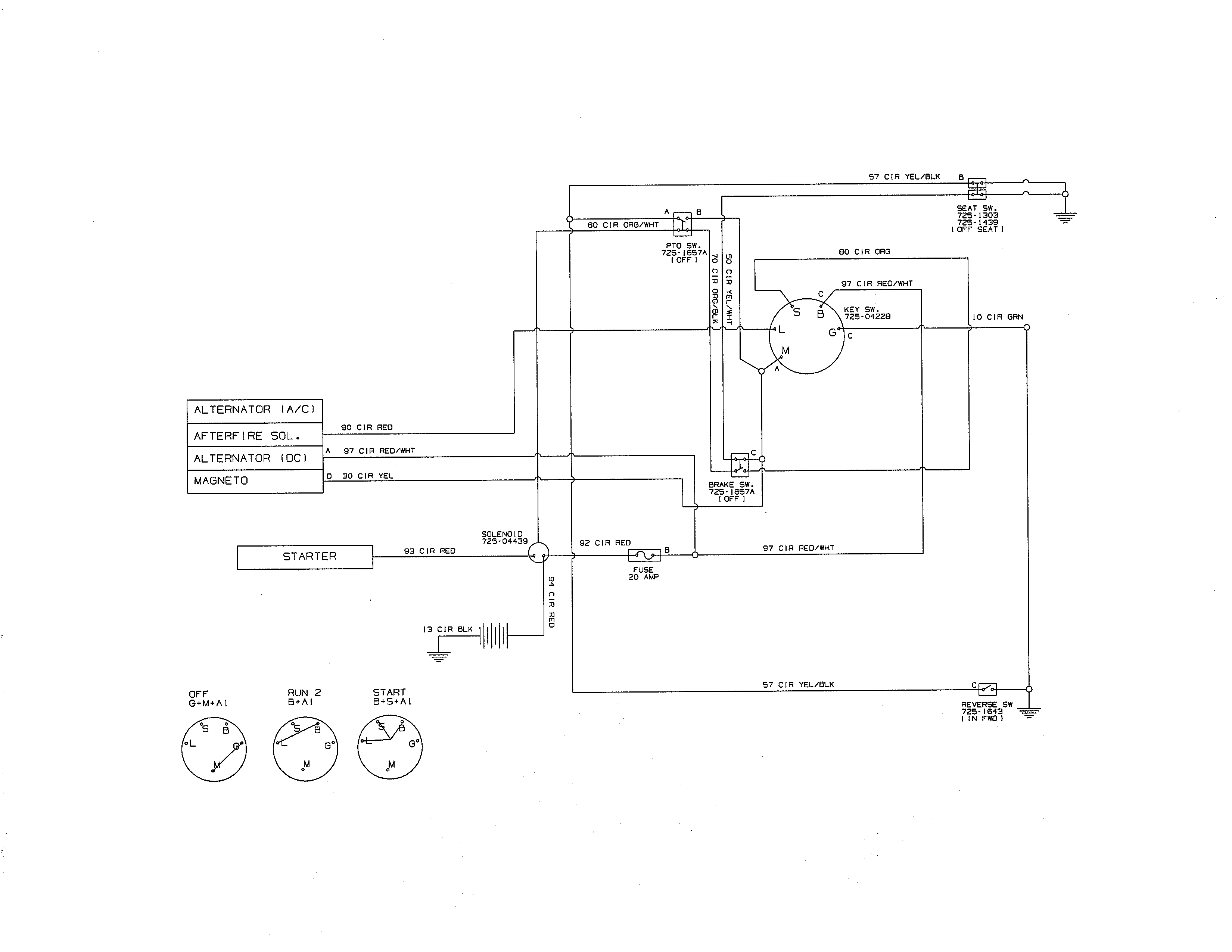 MTD 13AO772S055 wiring harness schematic-725-04849c diagram