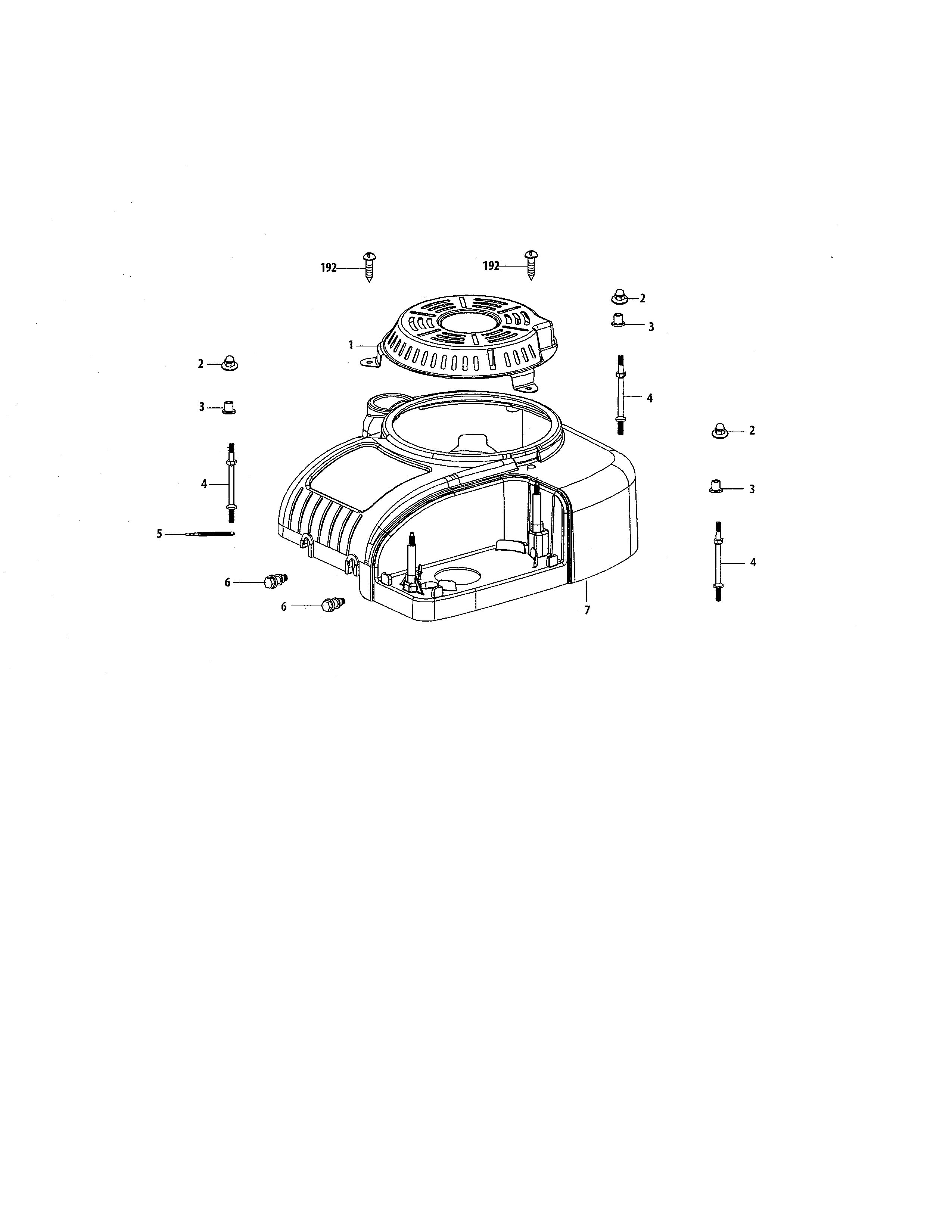 MTD 13AO772S055 engine shroud diagram