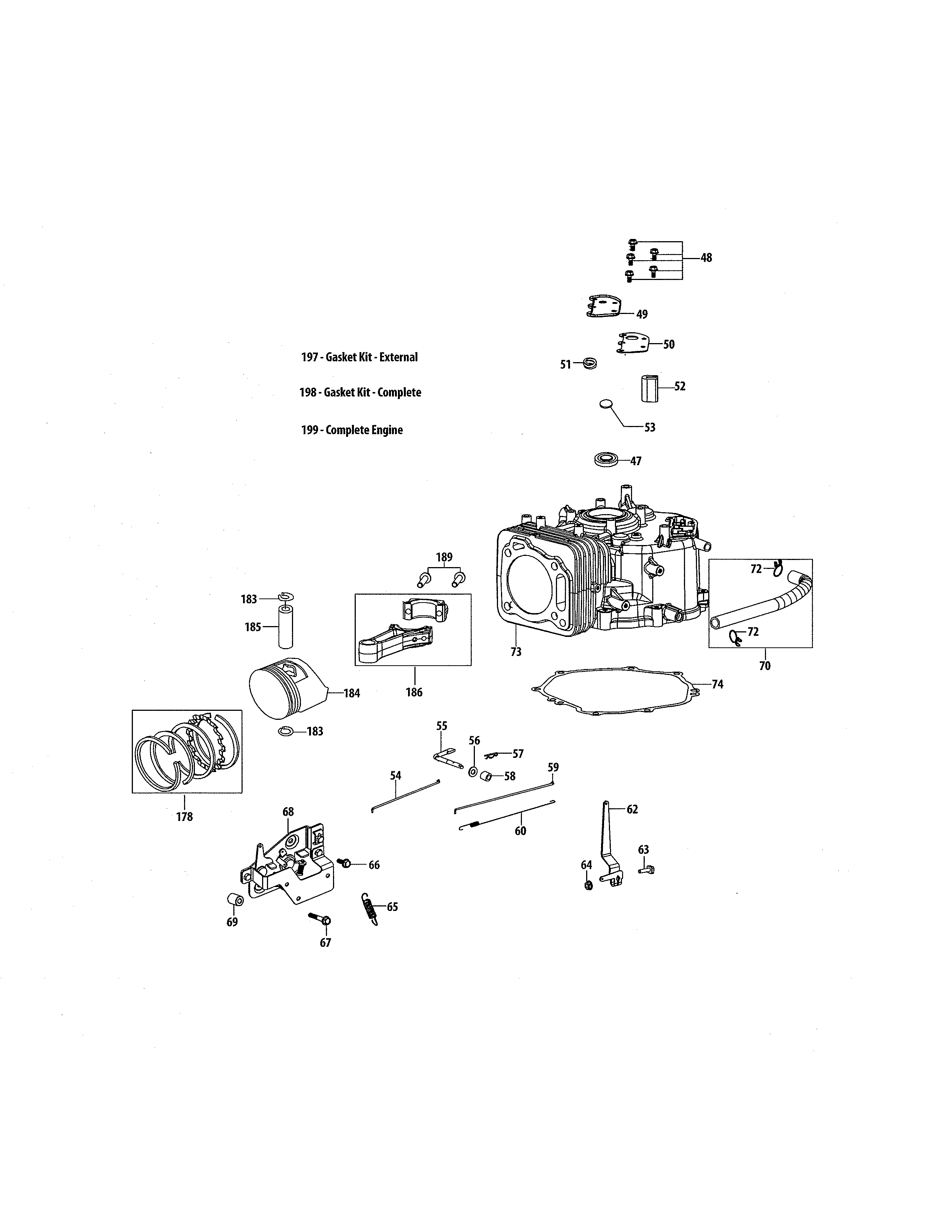 MTD 13AO772S055 crankcase diagram
