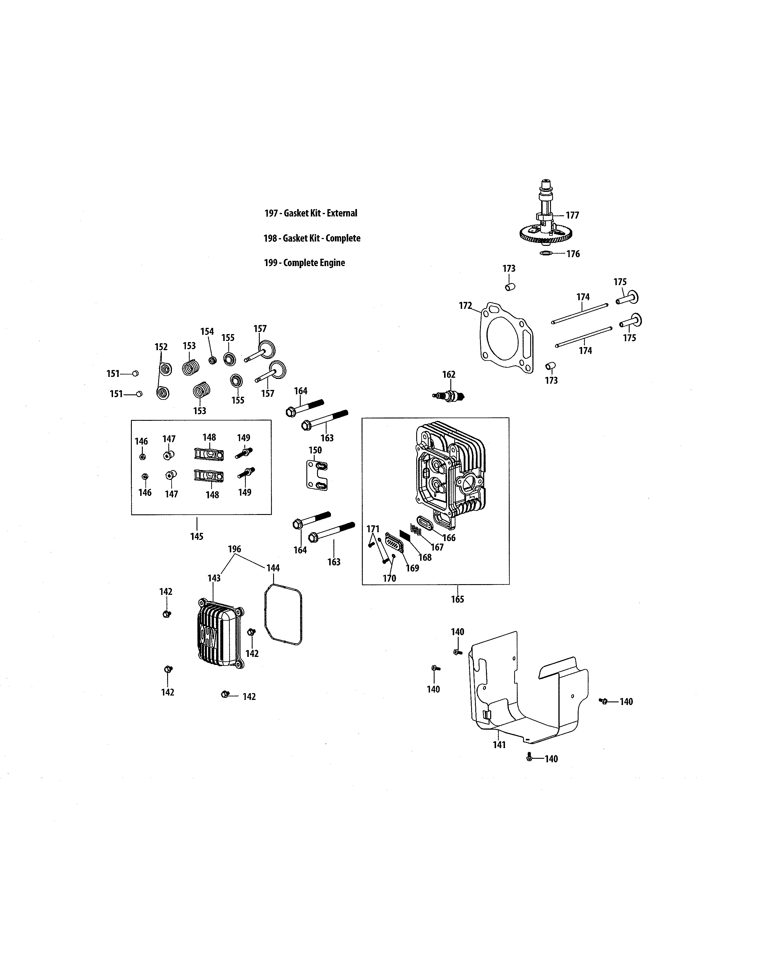 MTD 13AO772S055 cylinder head diagram