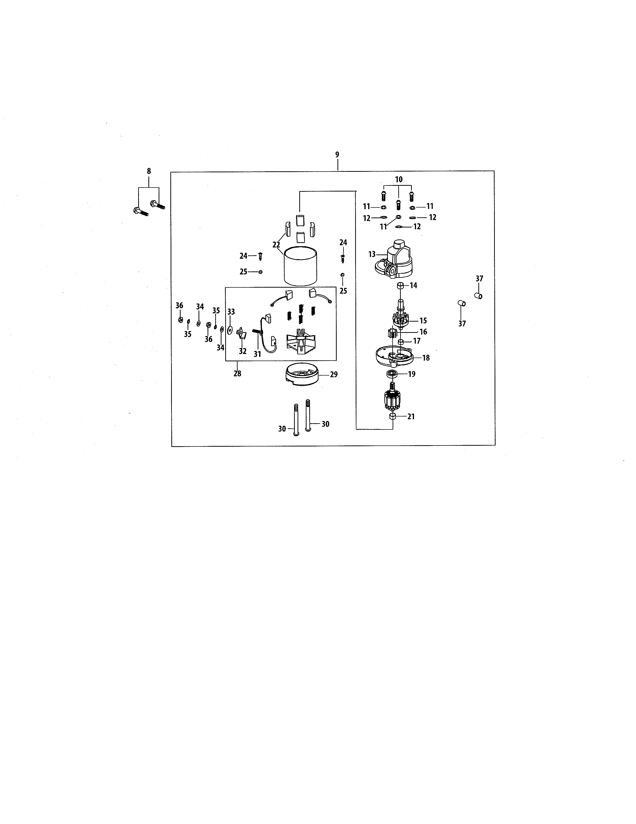 MTD 13AO772S055 starter diagram