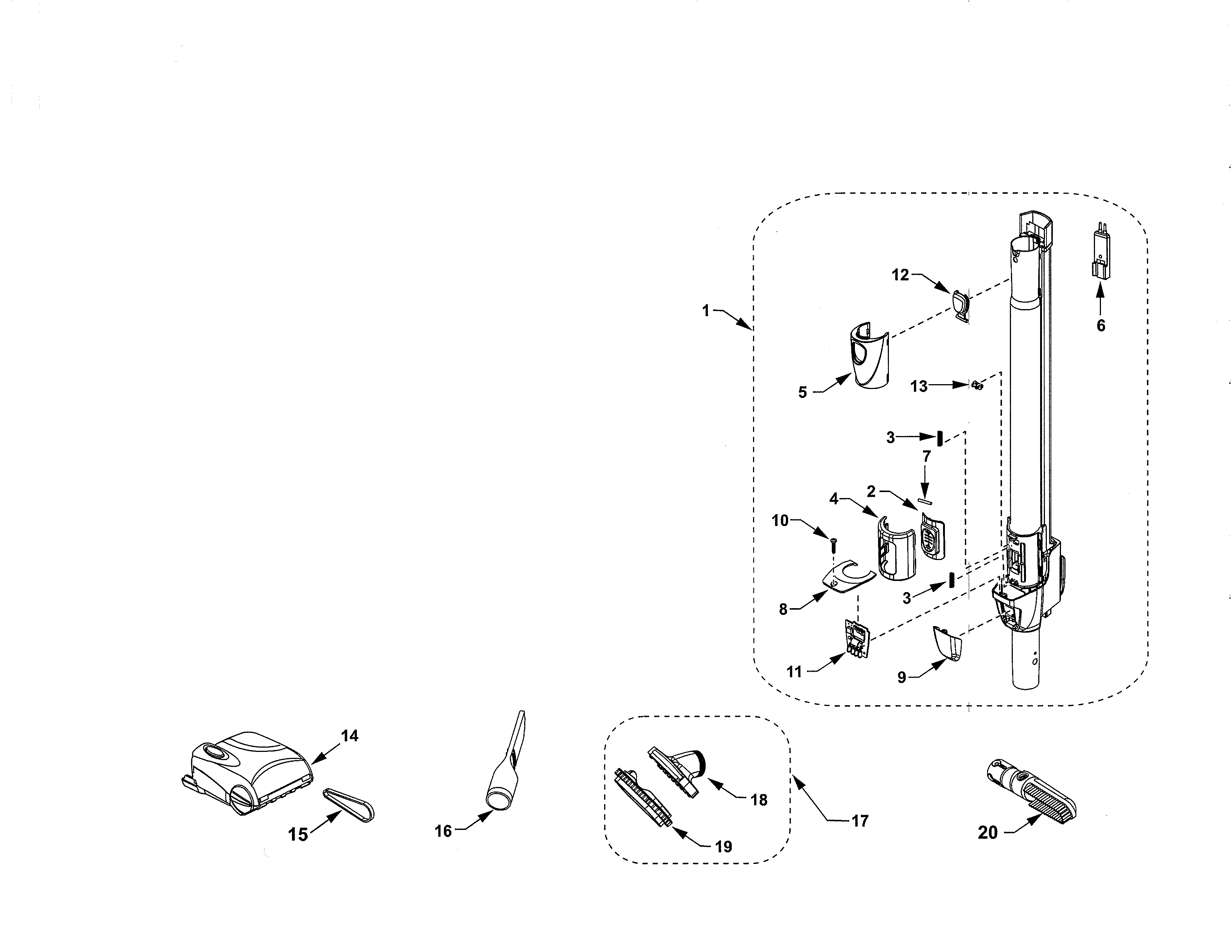 Kenmore 11628014700 extension wand diagram