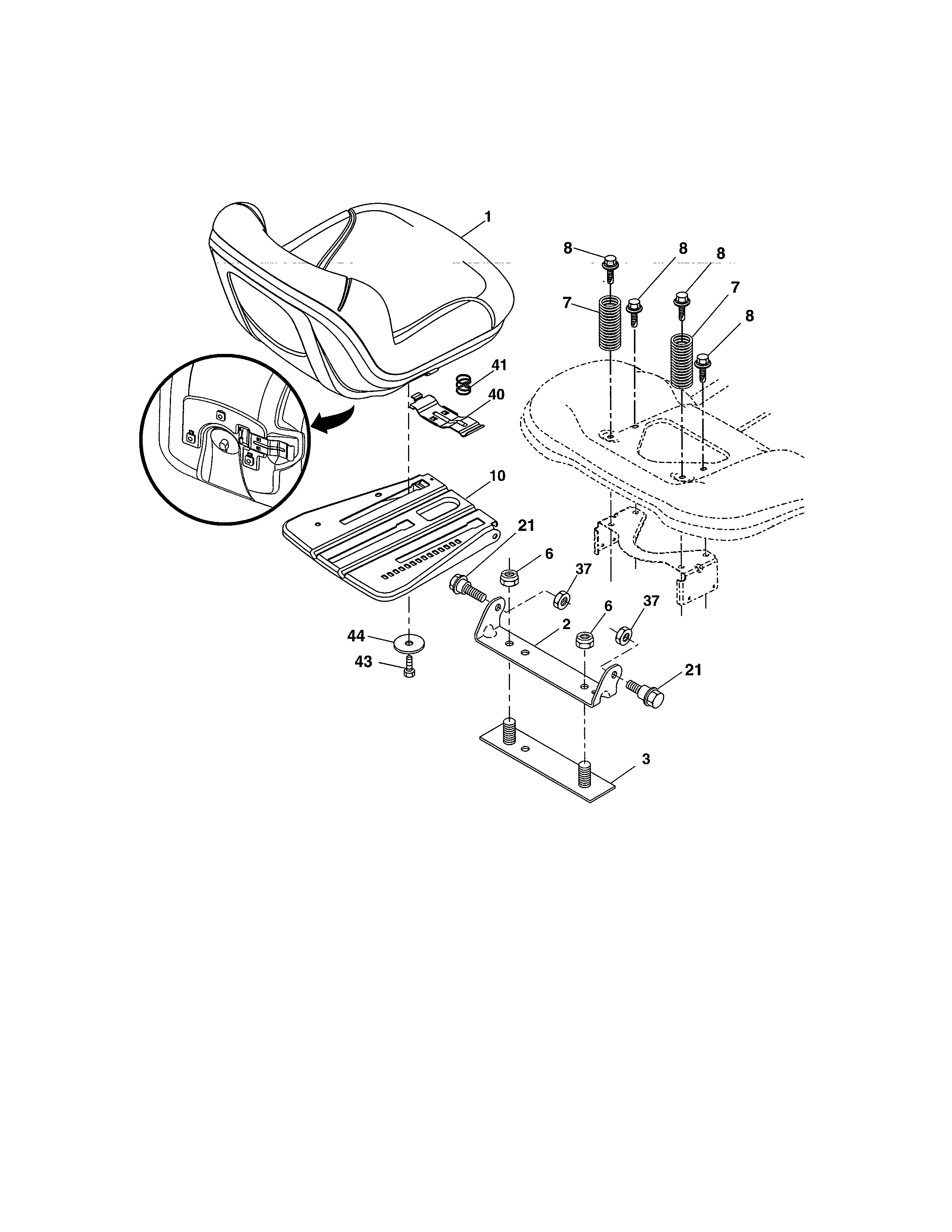 Craftsman 917254320 seat diagram