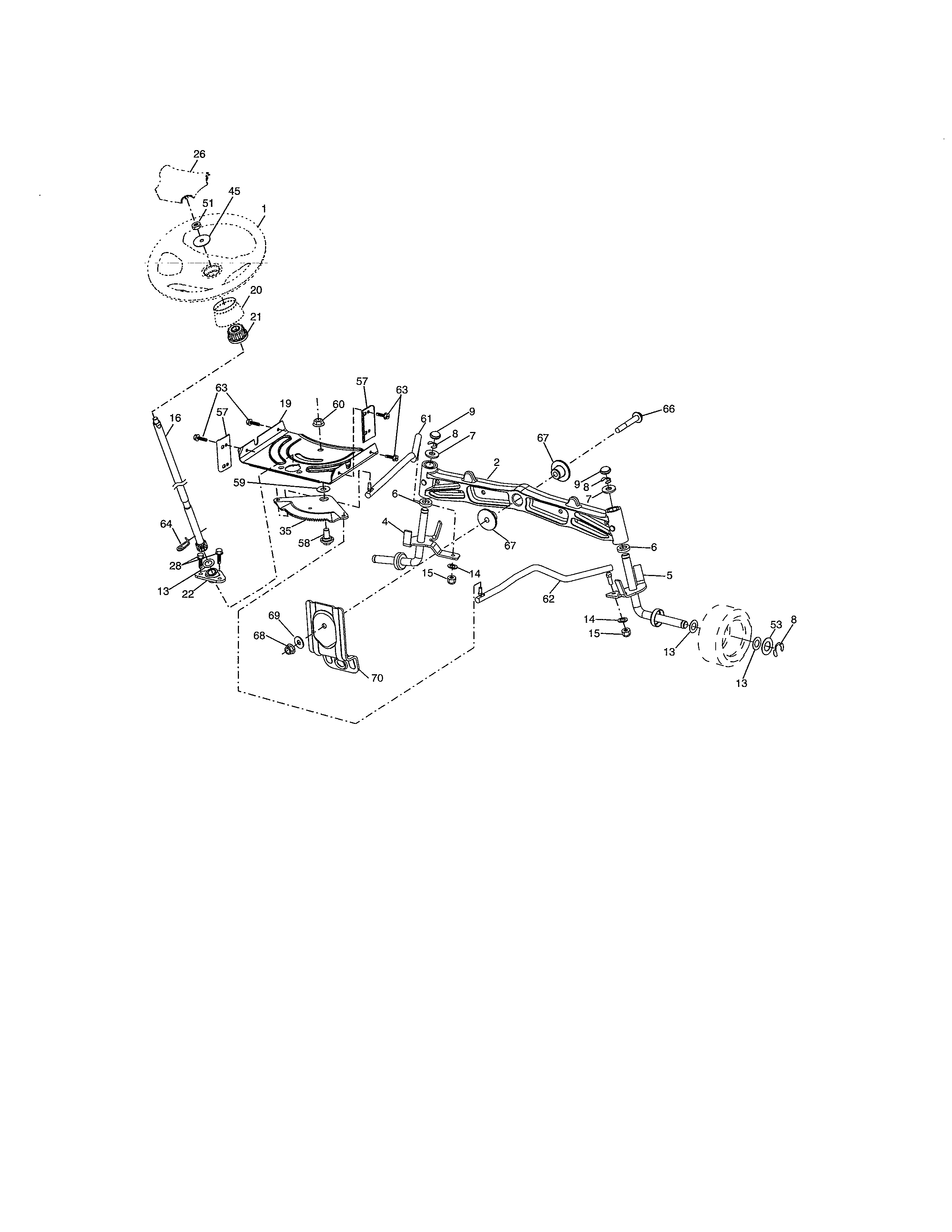 Craftsman 917254330 steering diagram