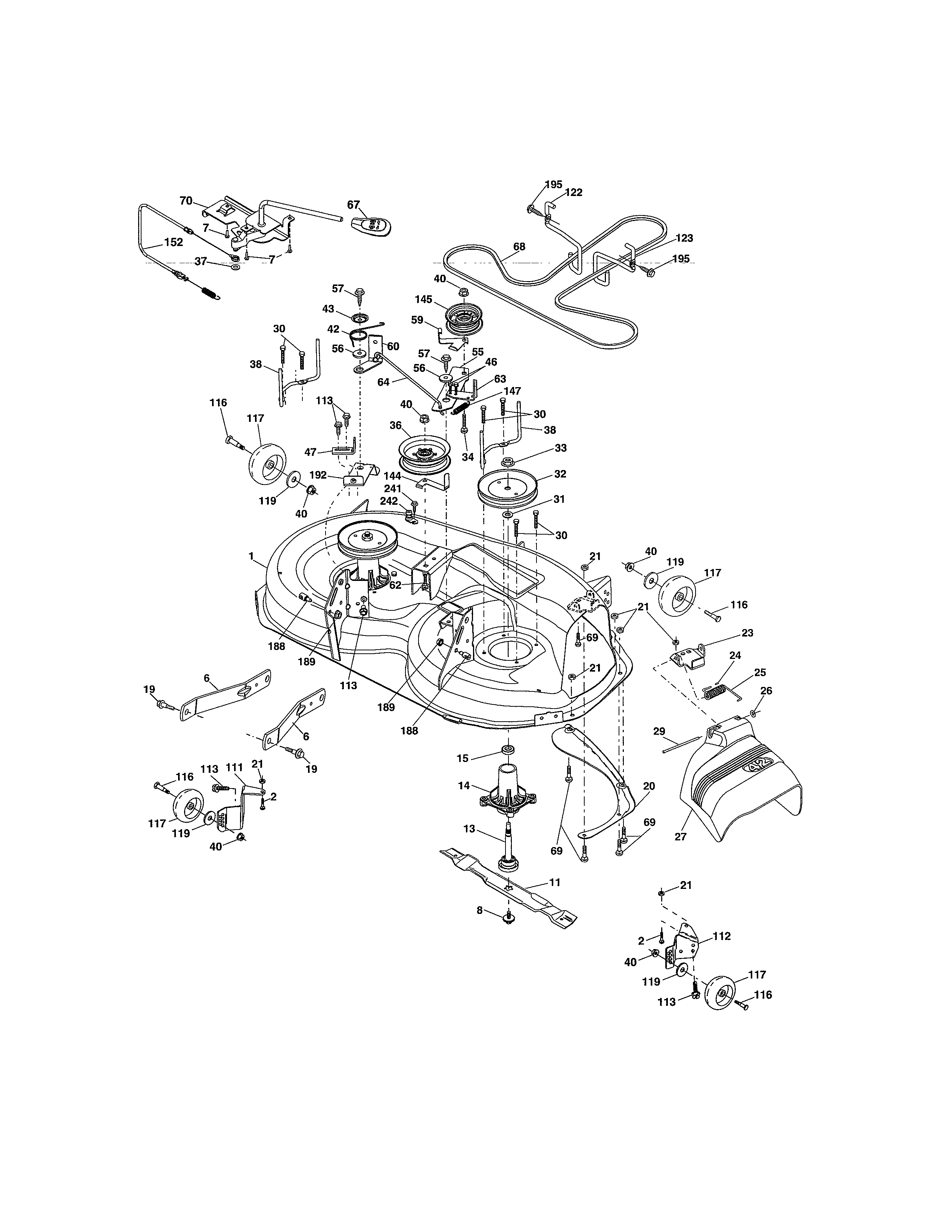 Craftsman 917254330 mower deck diagram