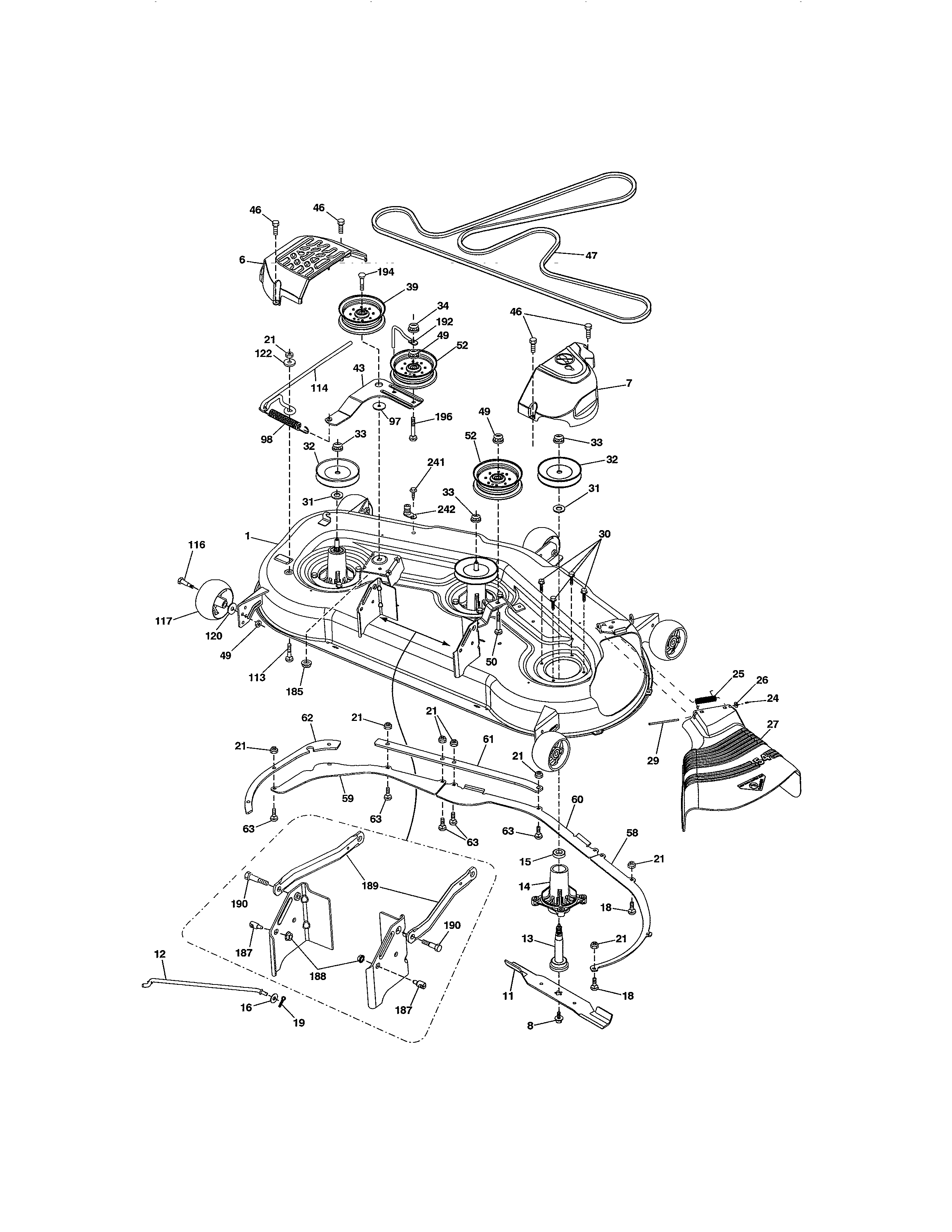 Craftsman 917255737 mower deck diagram