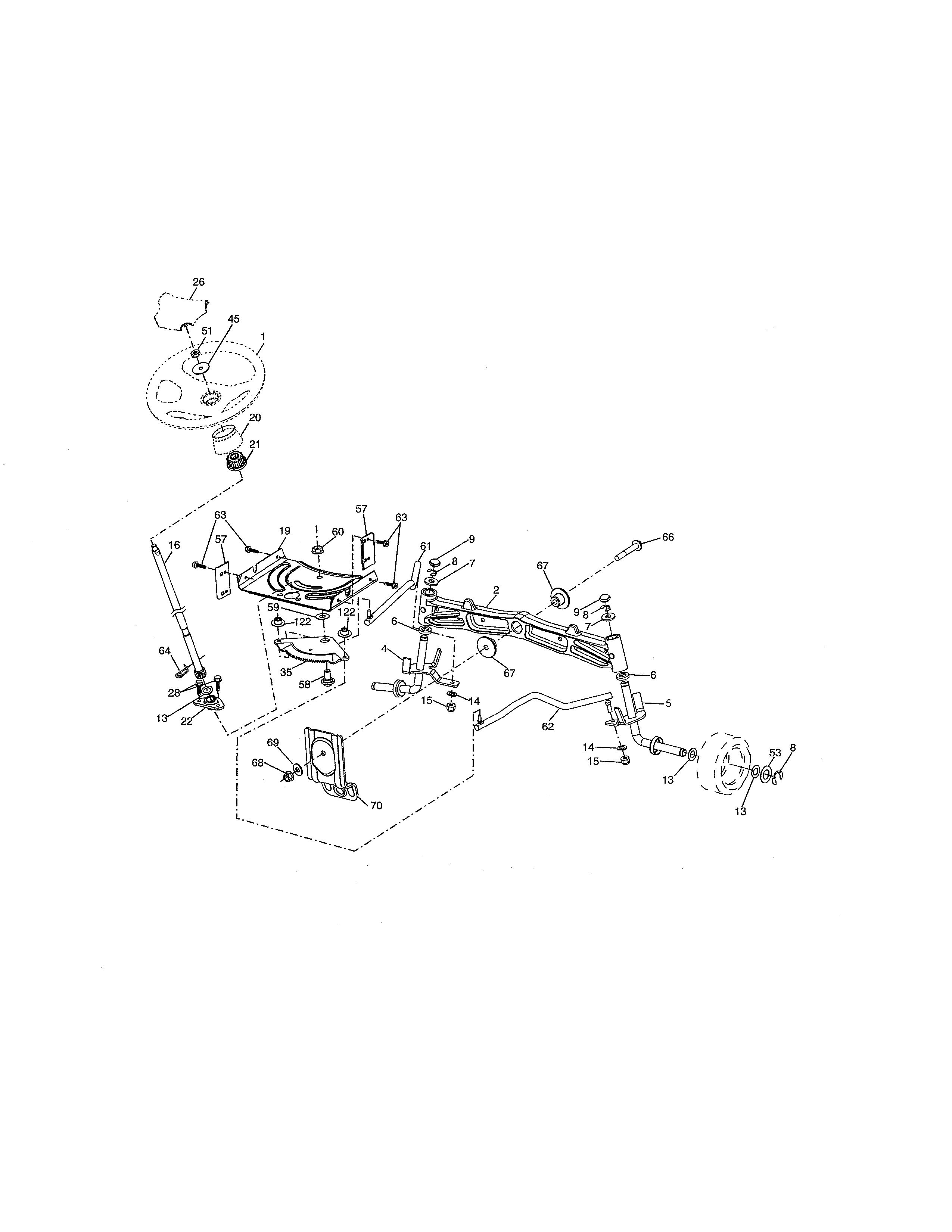 Craftsman 917255743 steering diagram