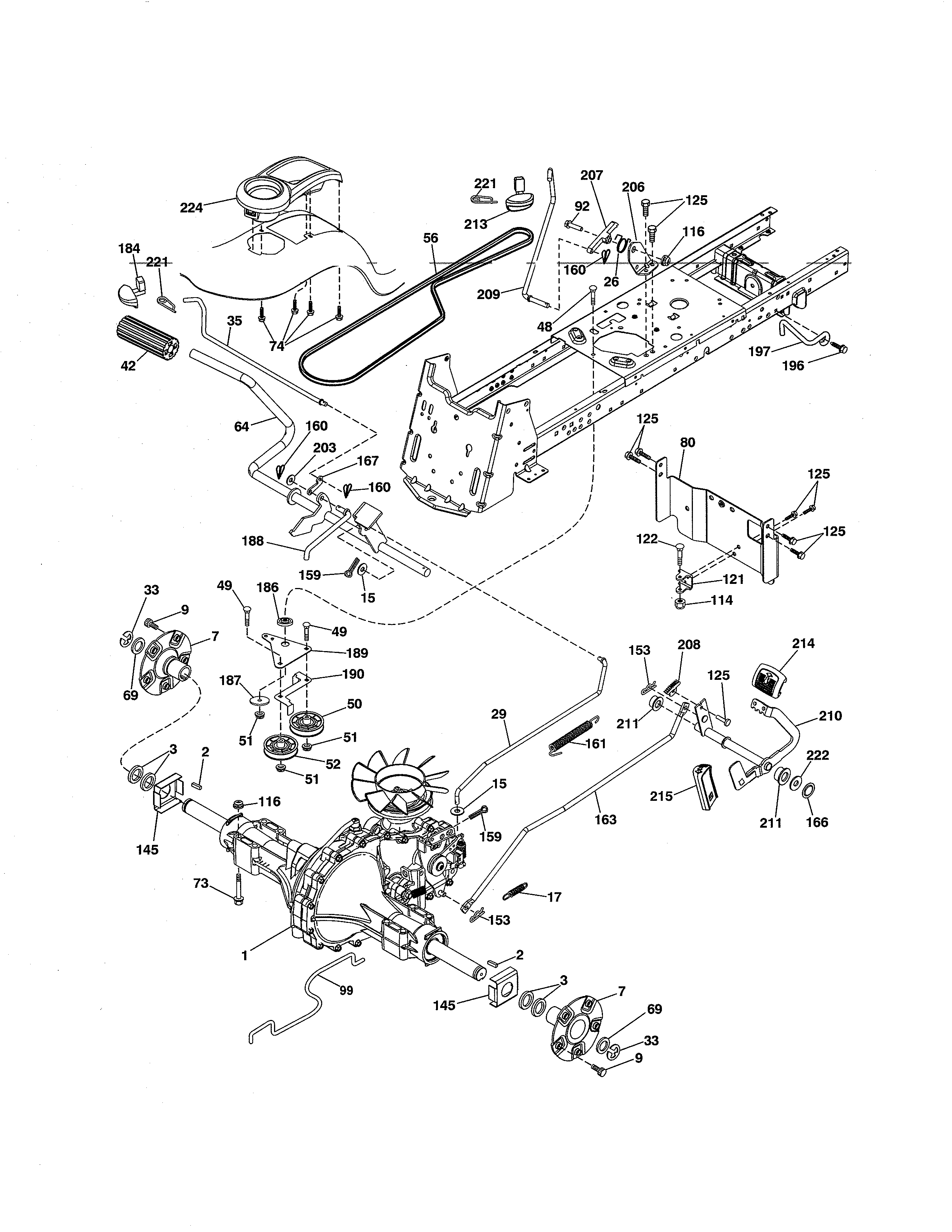 Craftsman 917253714 ground drive diagram