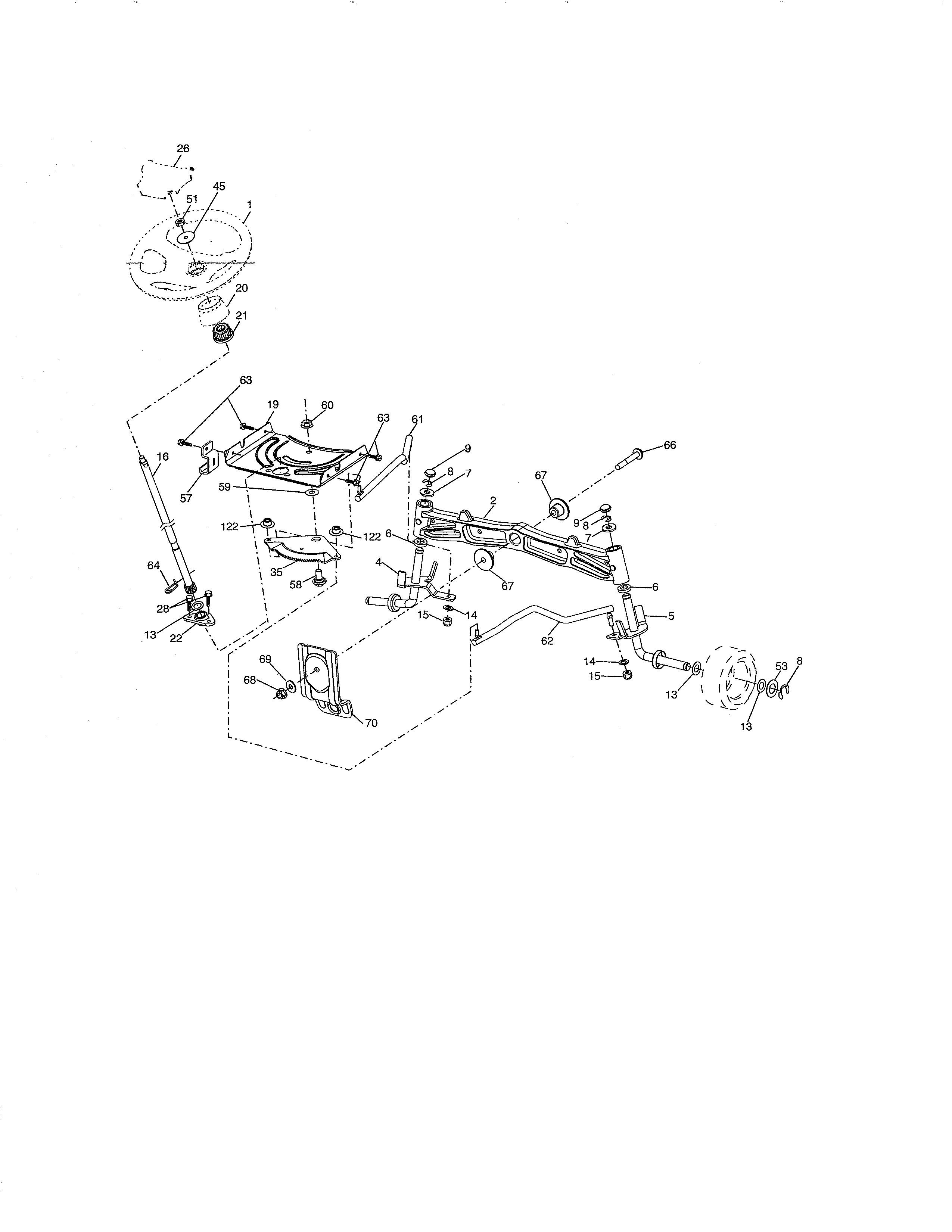 Craftsman 917253714 steering diagram