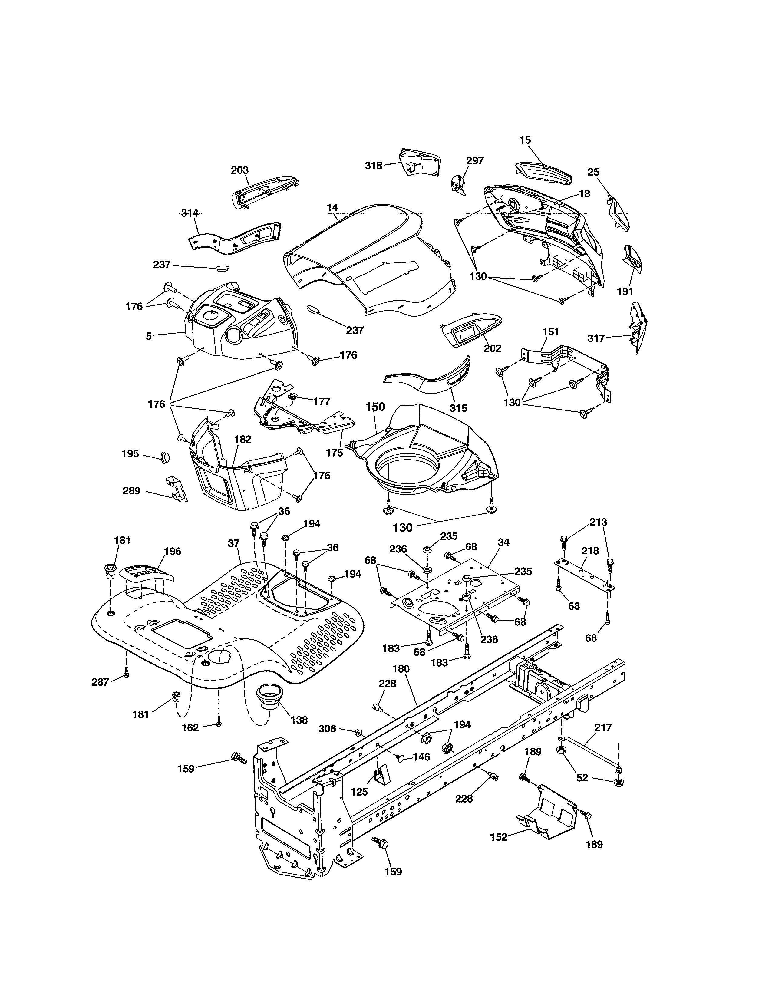 Craftsman 917254310 chassis diagram