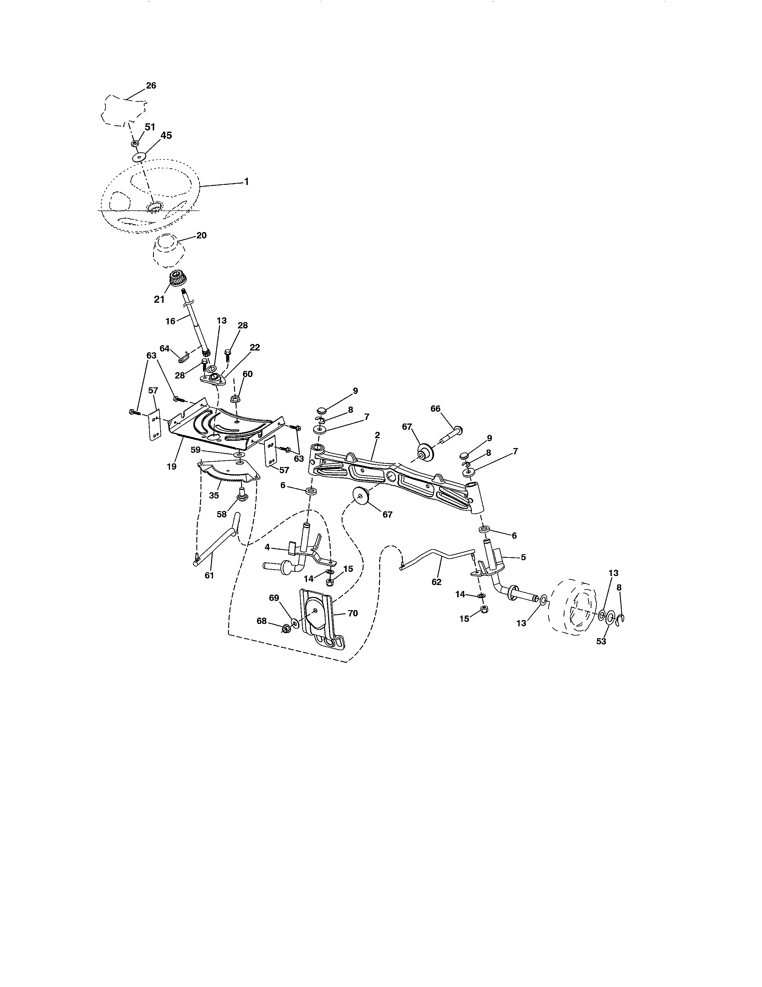 Craftsman 917254310 steering diagram