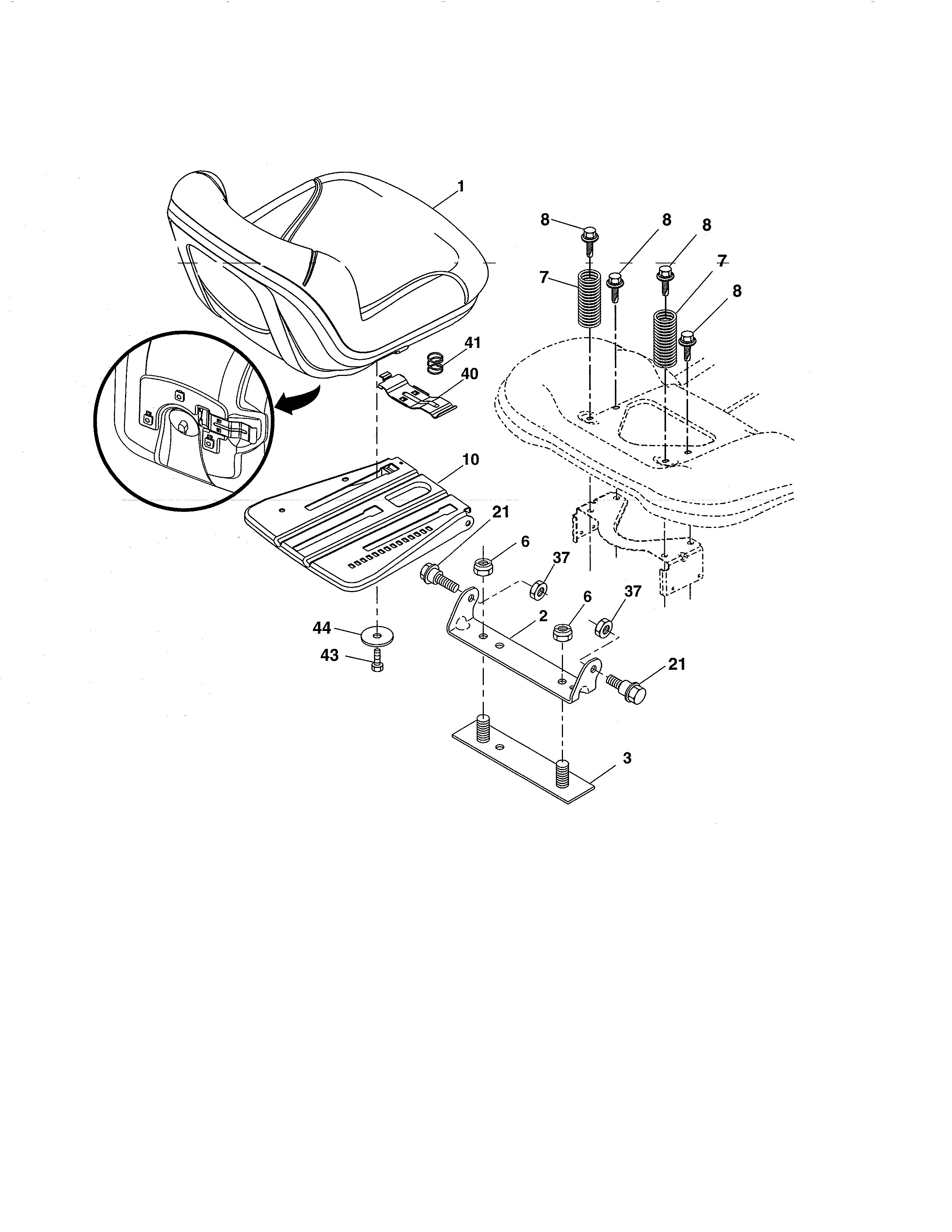 Craftsman 917254310 seat diagram