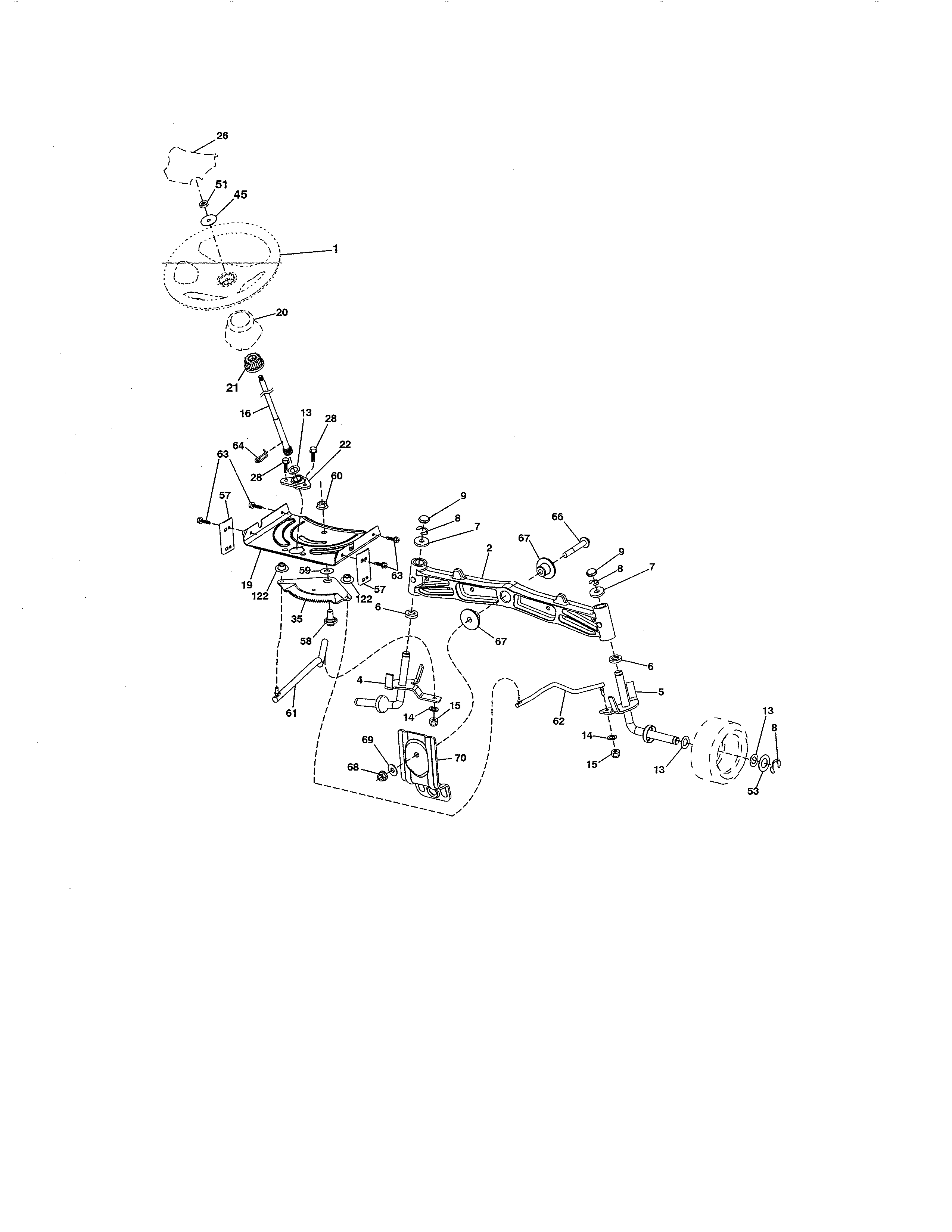 Craftsman 917254311 steering diagram