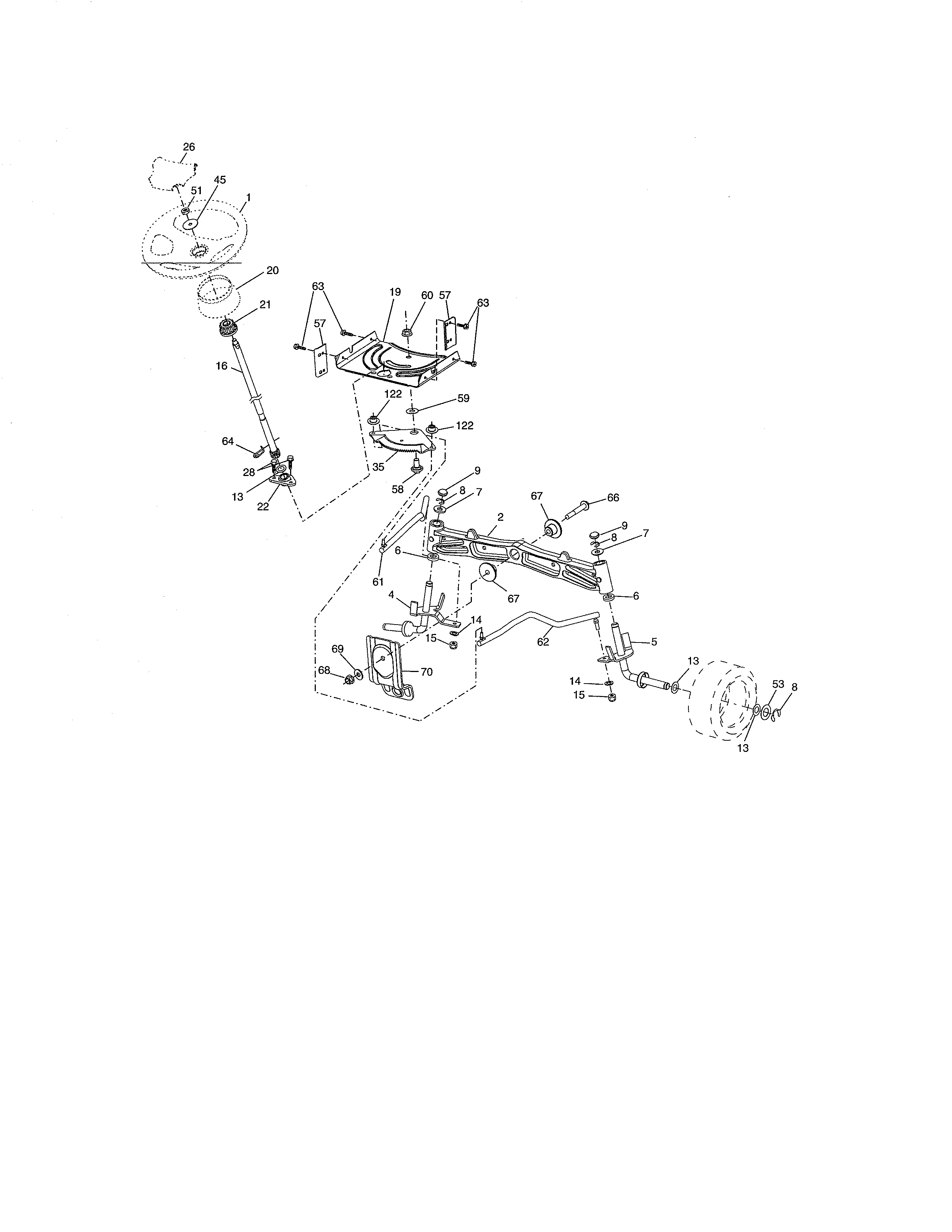 Craftsman 917254413 steering diagram