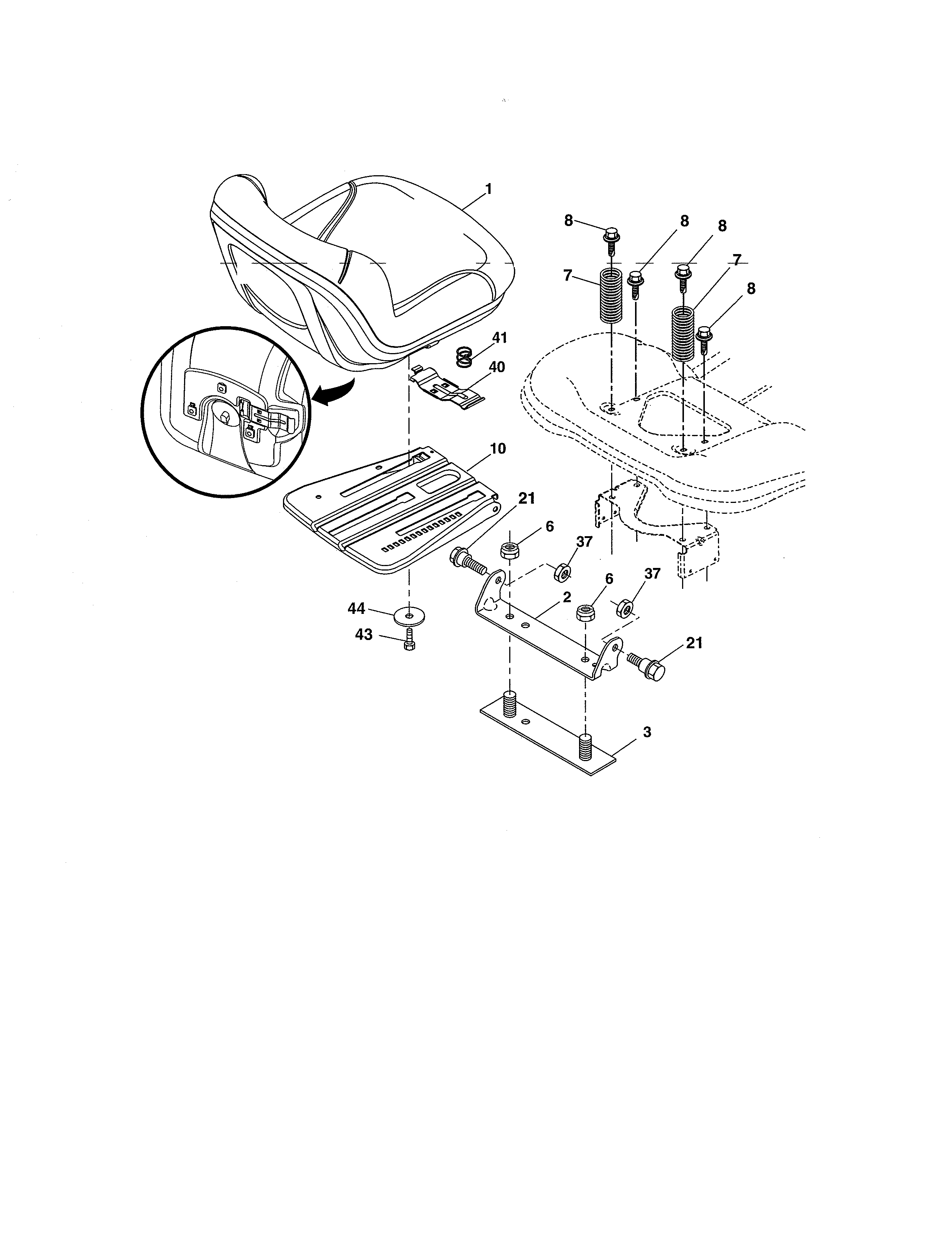 Craftsman 917254413 seat diagram
