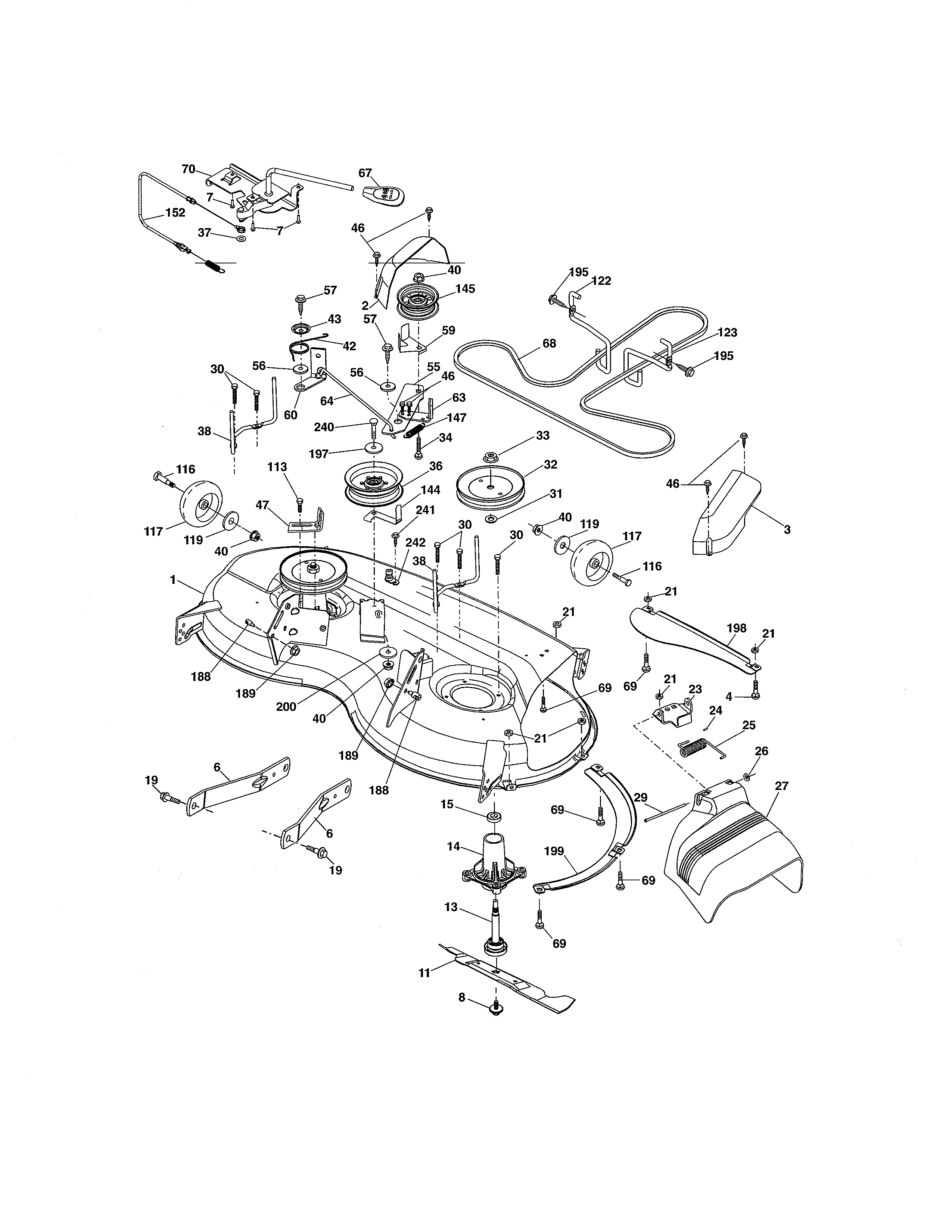 Craftsman 917254413 mower deck diagram