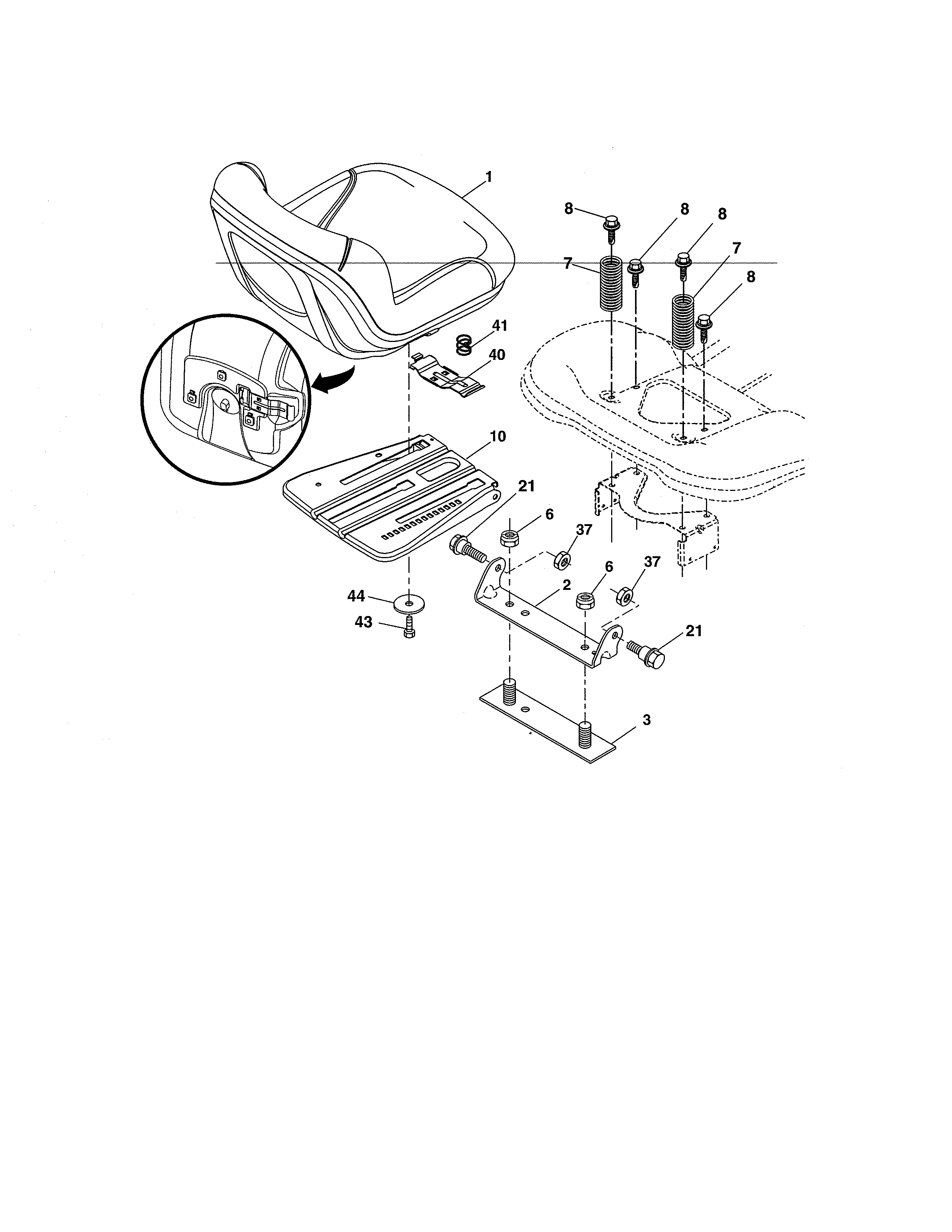 Craftsman 917288524 seat diagram