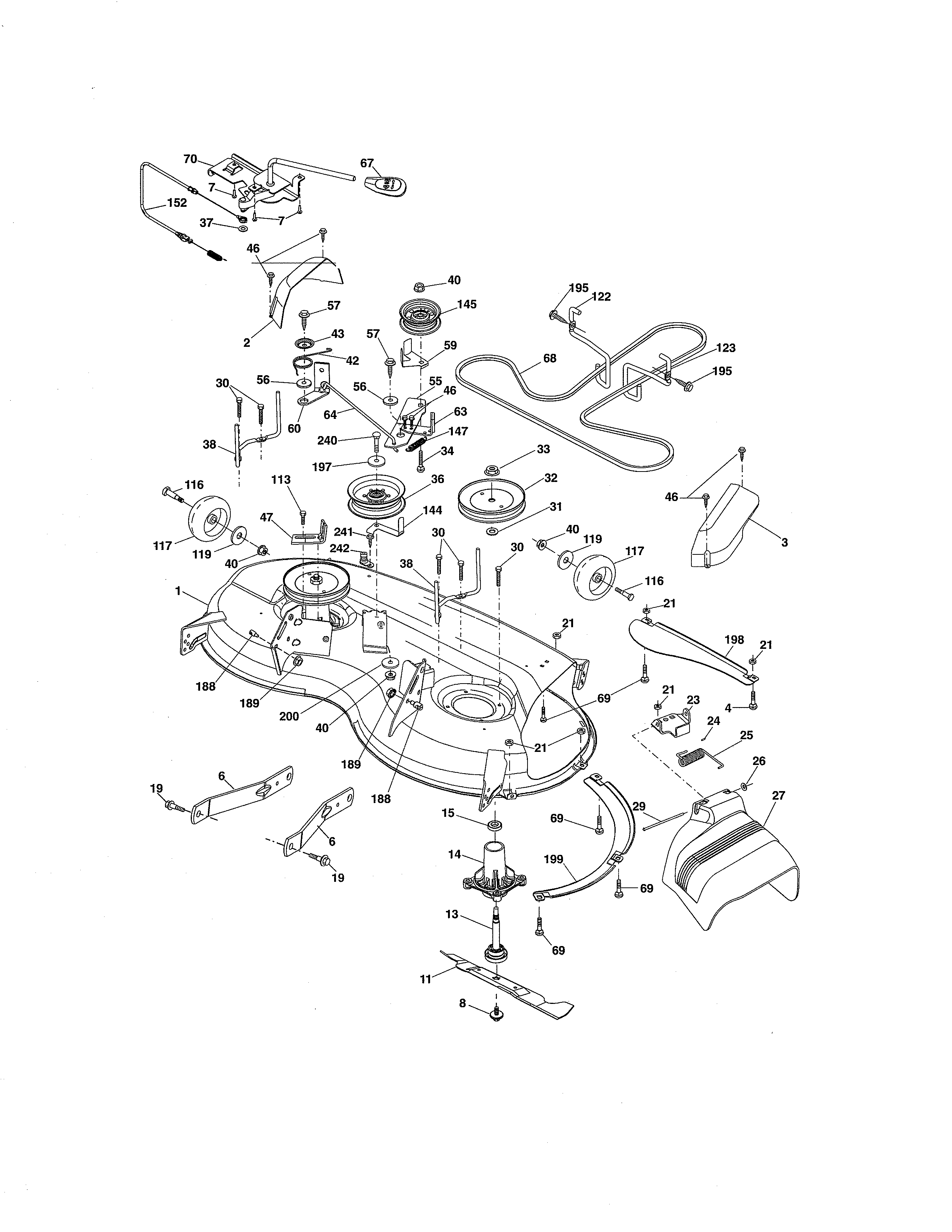 Craftsman 917288524 mower deck diagram