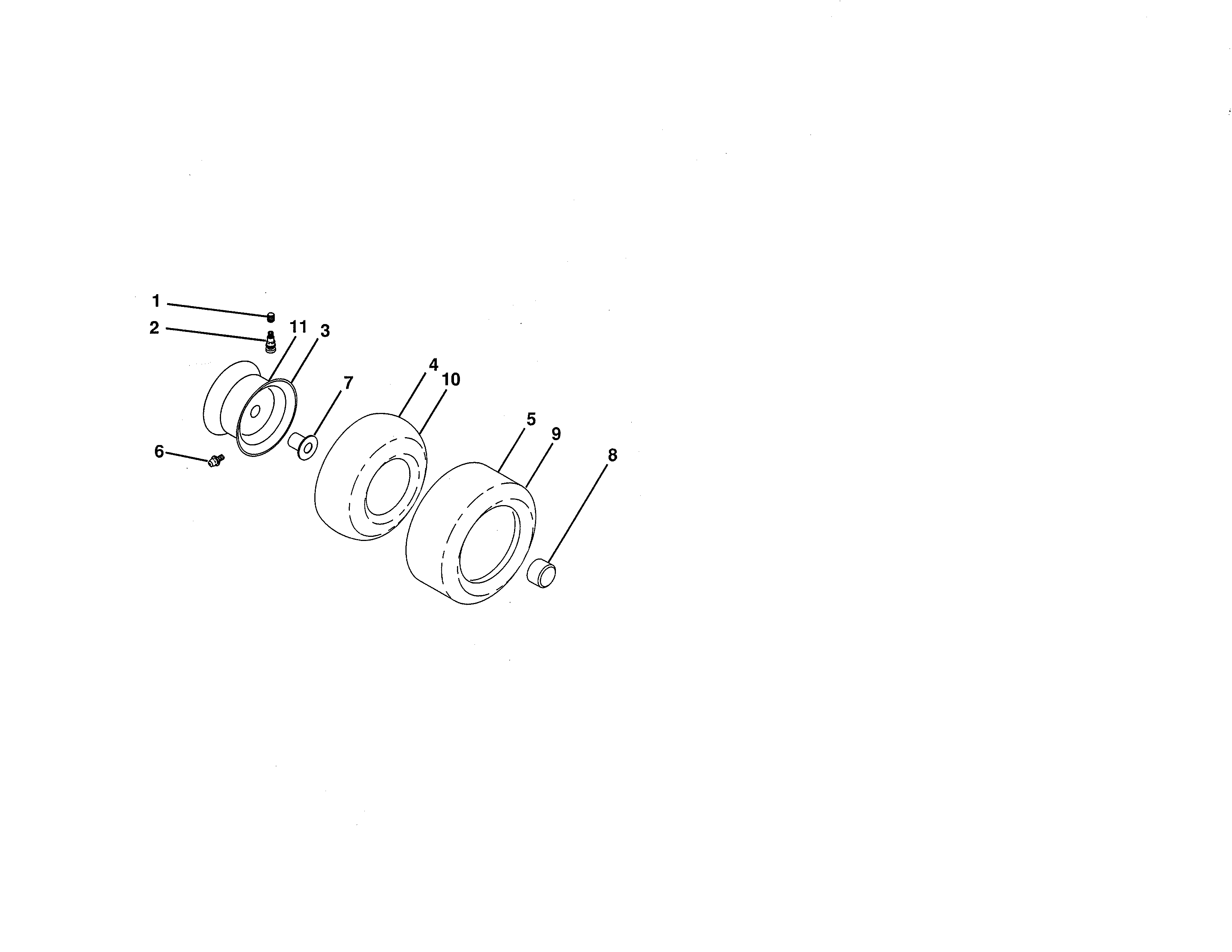 Craftsman 917288524 wheels and tires diagram