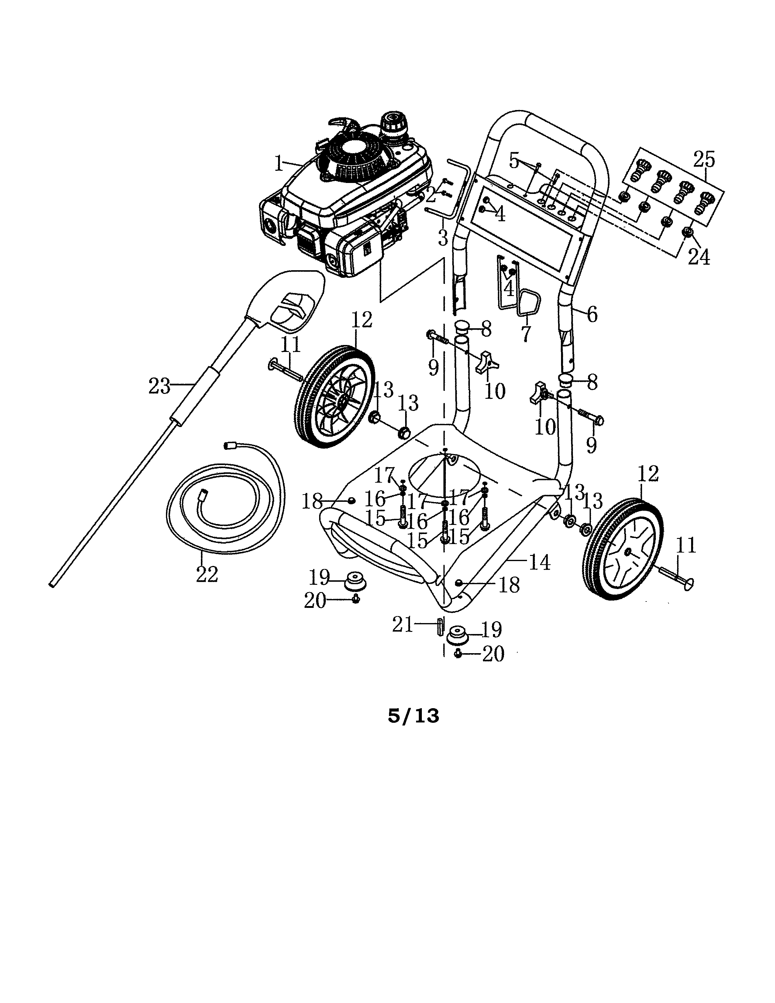 Westinghouse WP2300 frame diagram