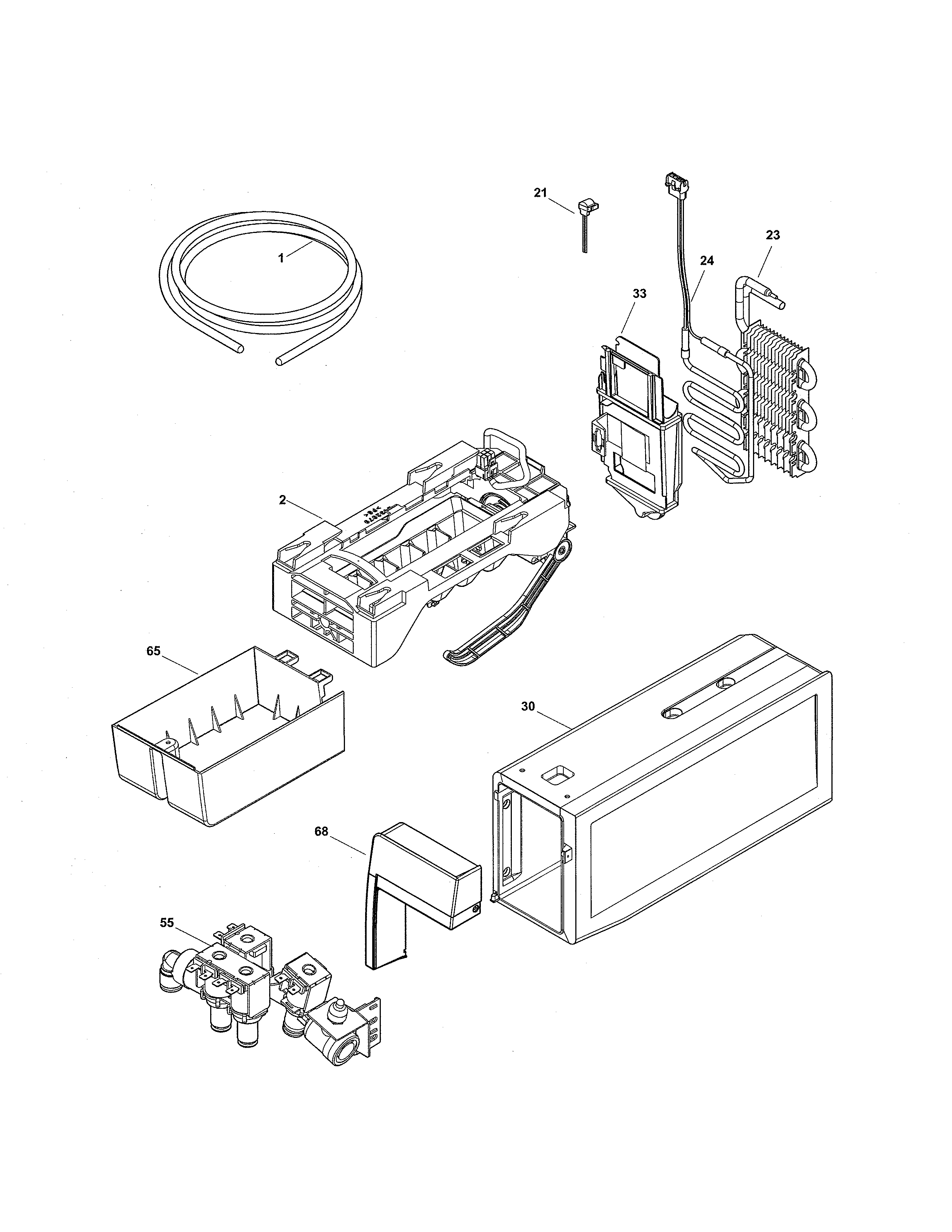Kenmore 25370312213 ice maker diagram