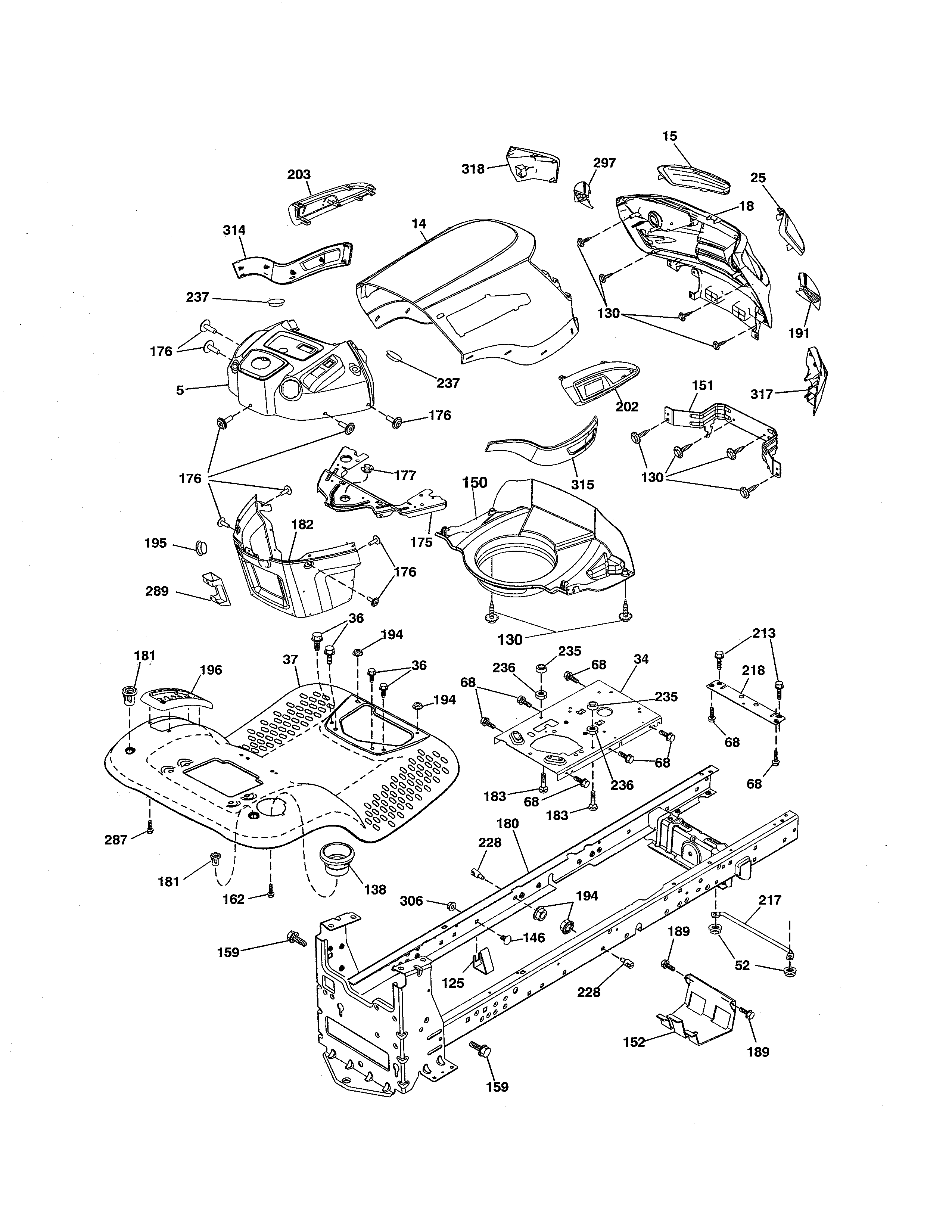 Craftsman 917255620 chassis & enclosures diagram